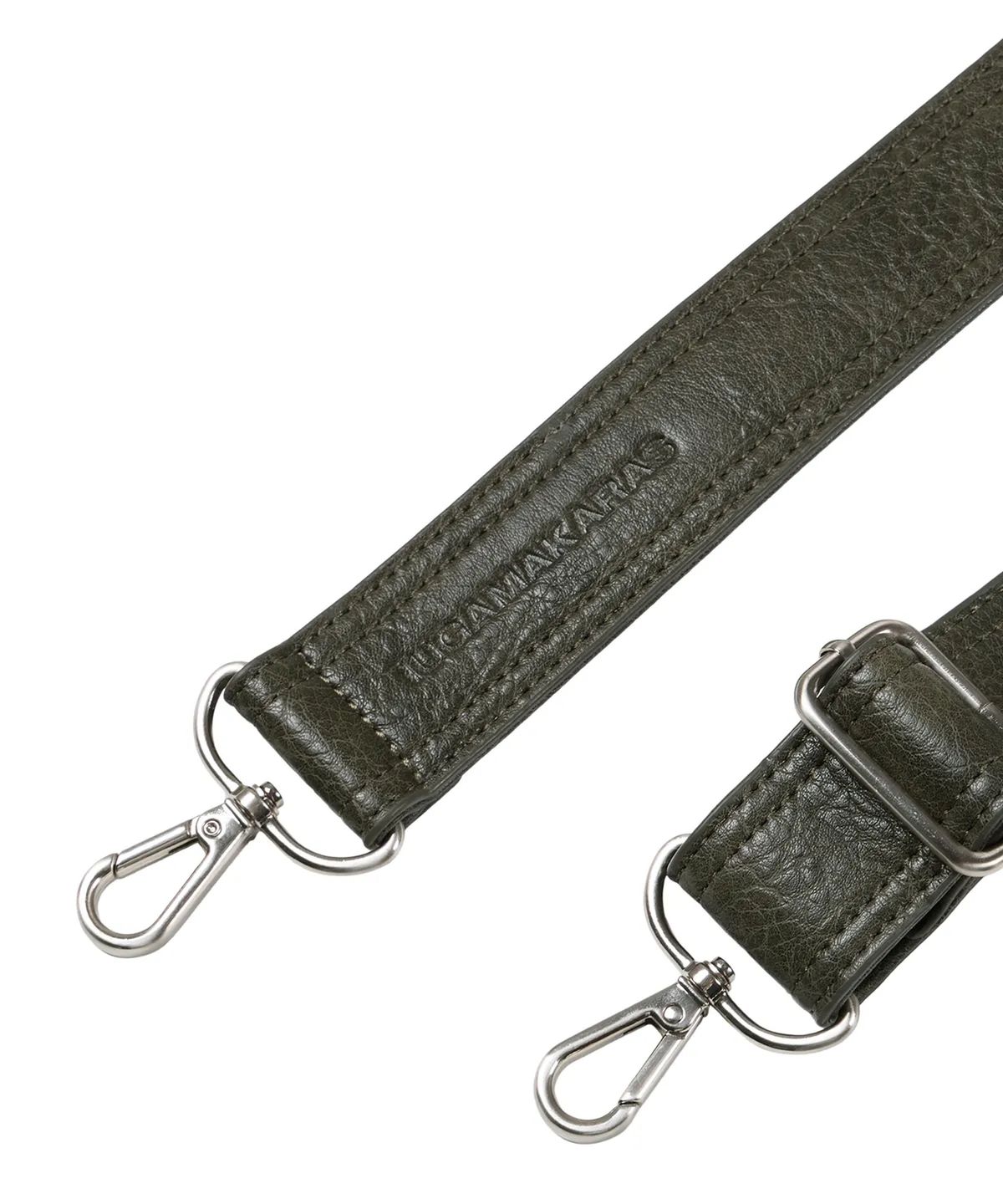 이우가마카라스(IUGAMAKARAS) Studded Leather Shoulder Bag (Khaki) - Strap