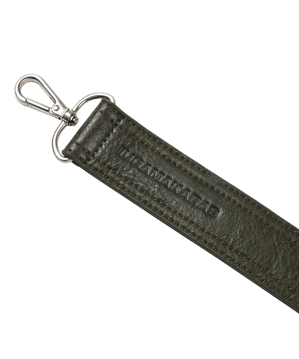 이우가마카라스(IUGAMAKARAS) Studded Leather Shoulder Bag (Khaki) - Strap