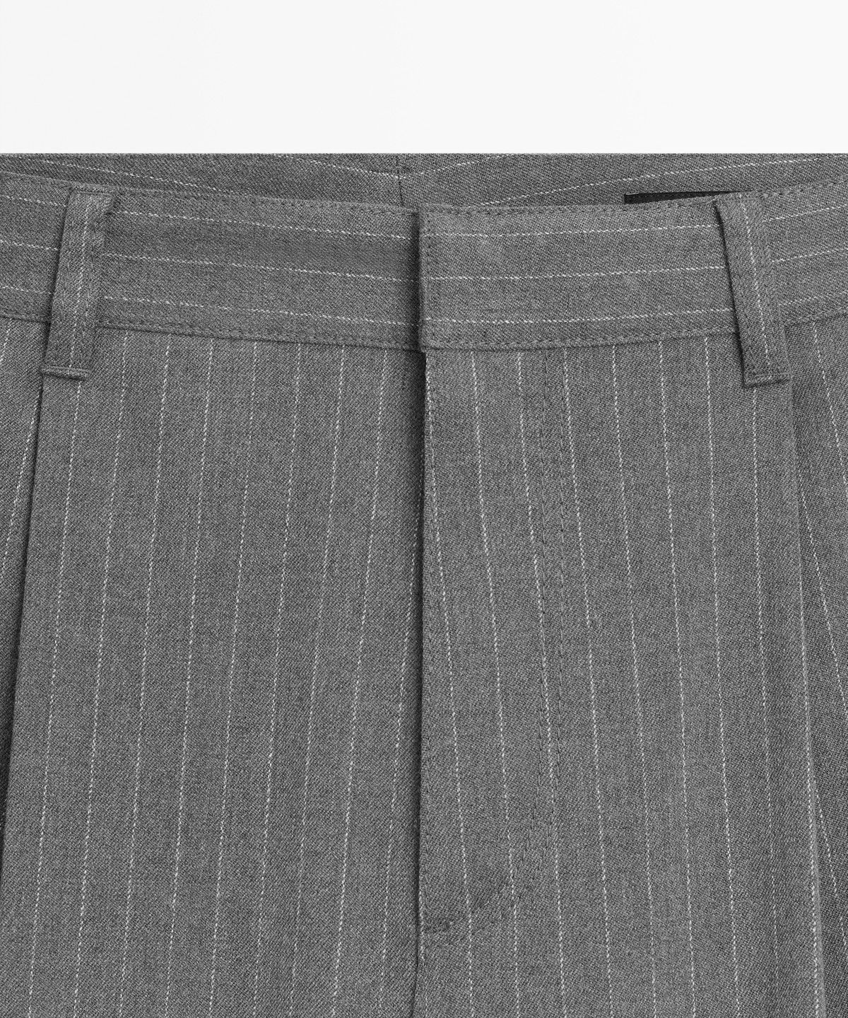 마시모두띠(MASSIMO DUTTI) 와이드 레그 핀스트라이프 팬츠