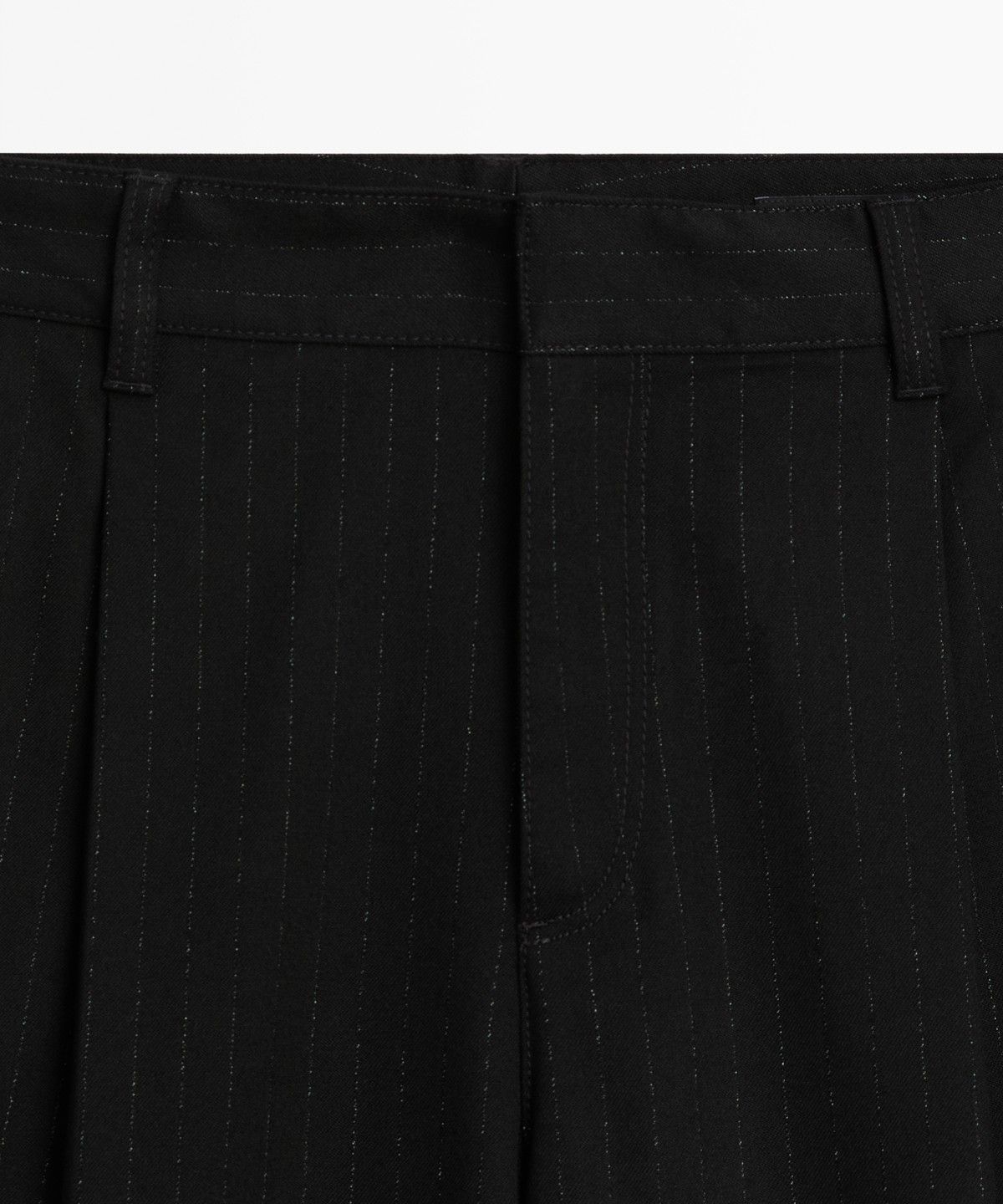 마시모두띠(MASSIMO DUTTI) 와이드 레그 핀스트라이프 팬츠