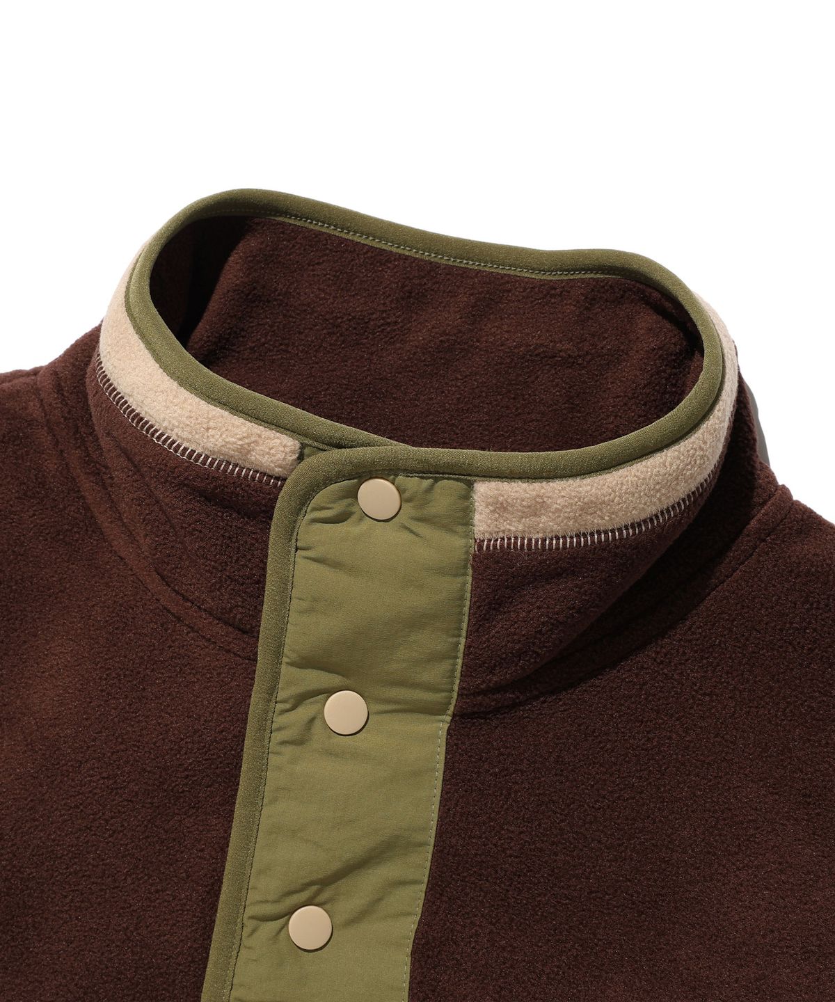 나이스고스트클럽(NICEGHOSTCLUB) FLEECE HALF SNAP PULLOVER_BROWN(NG2GFUB960A)