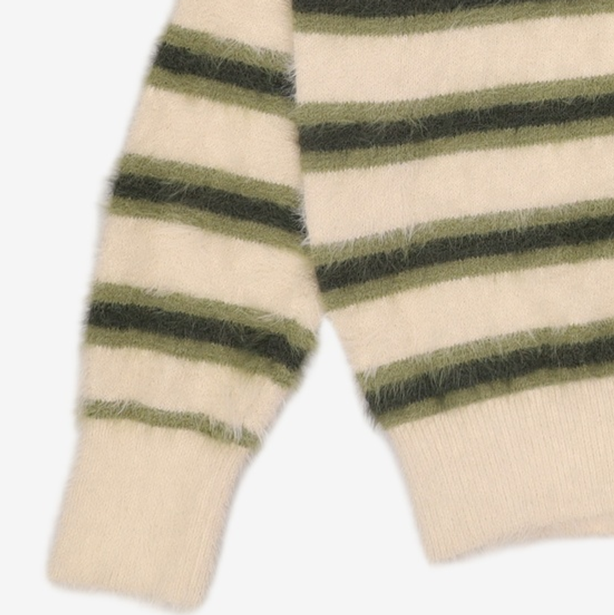 오픈야드(오와이)(OPENYARD(OY)) HAIRY STRIPE KNIT CARDIGAN M