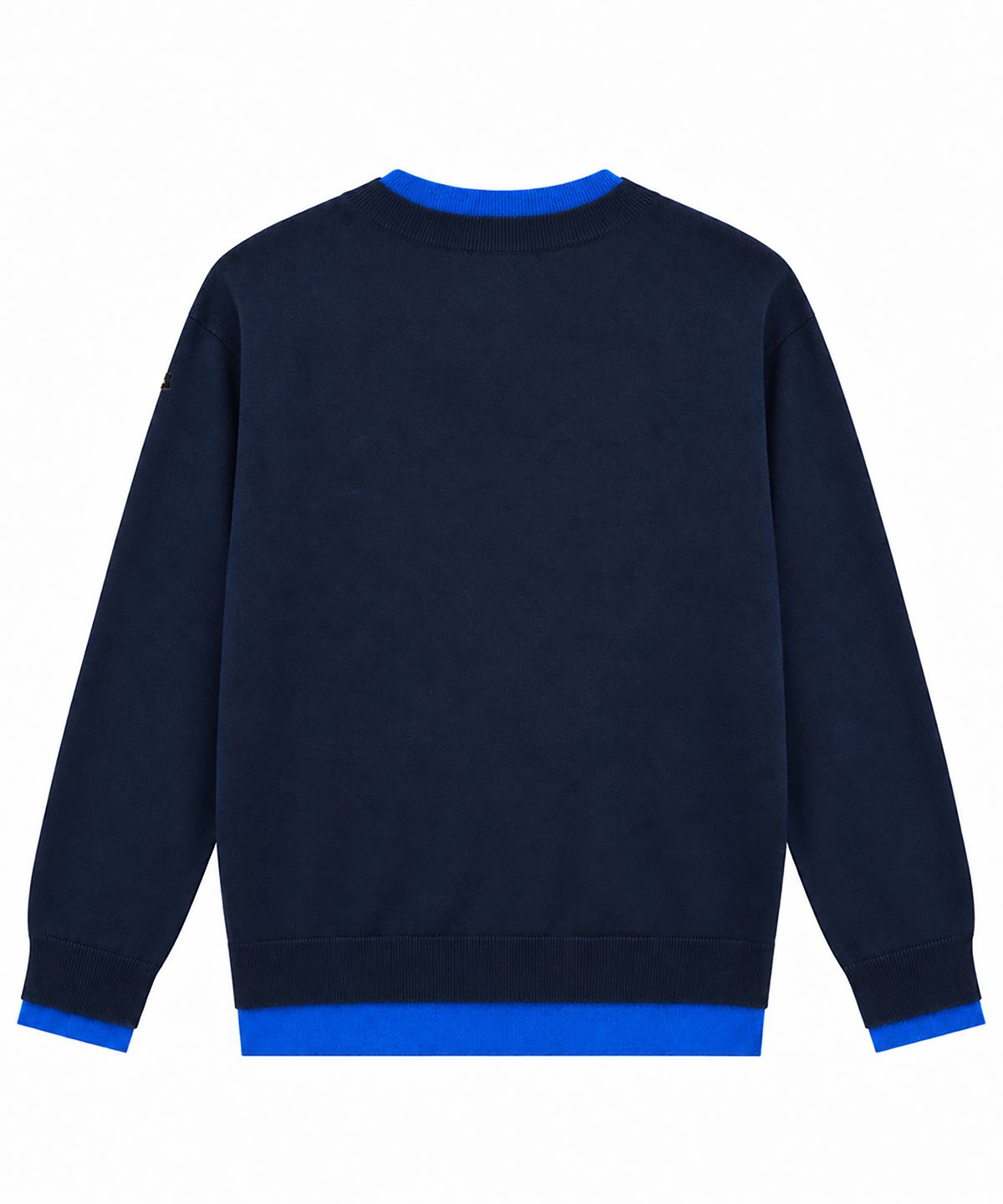 누프에블루(NEUFETBLEU) NEB blue layered round neck cardigan (navy)