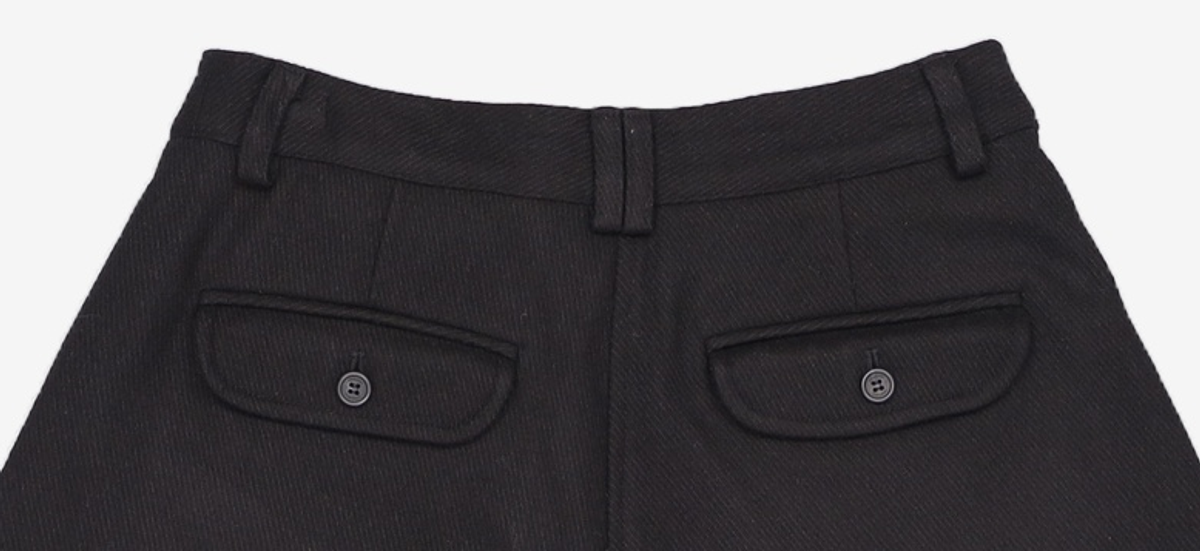 오헤시오(OHESHIO) WOOL TWILL A-LINE SKIRT M