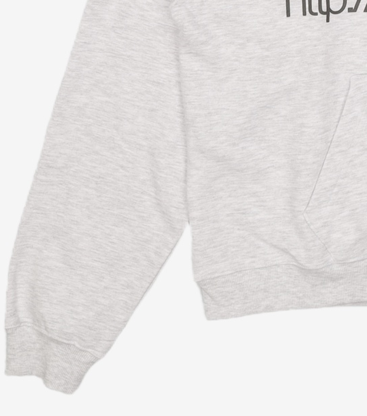 에이이에이이(AEAE) WEB LOGO LOOSED HOODIE [LIGHT GREY] 1