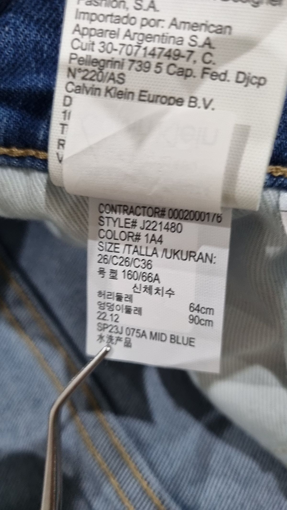 캘빈클라인 진(CALVIN KLEIN JEANS) 청/데님 팬츠 26