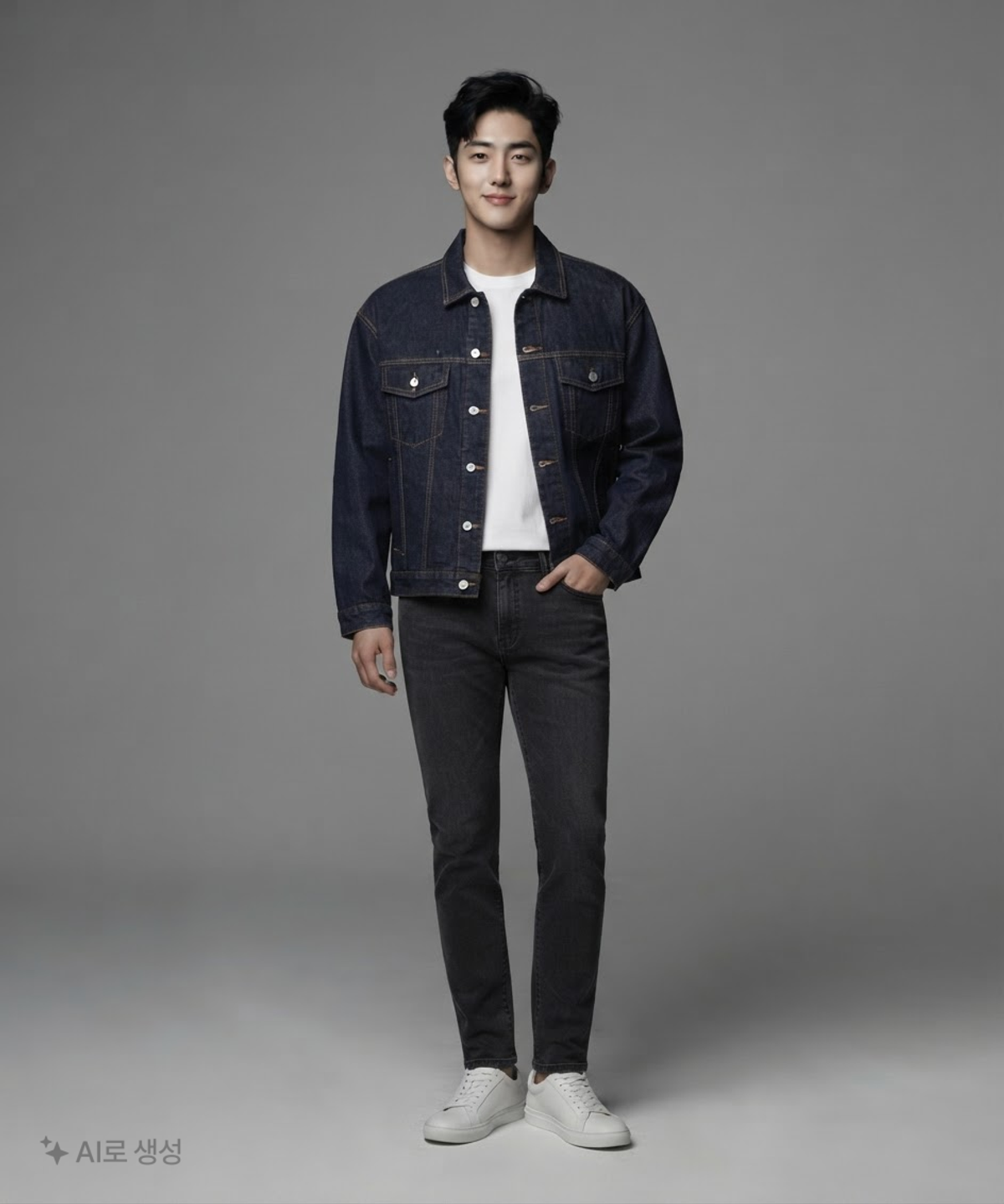 무신사 스탠다드(MUSINSA STANDARD) 오버사이즈 데님 트러커 재킷 XL