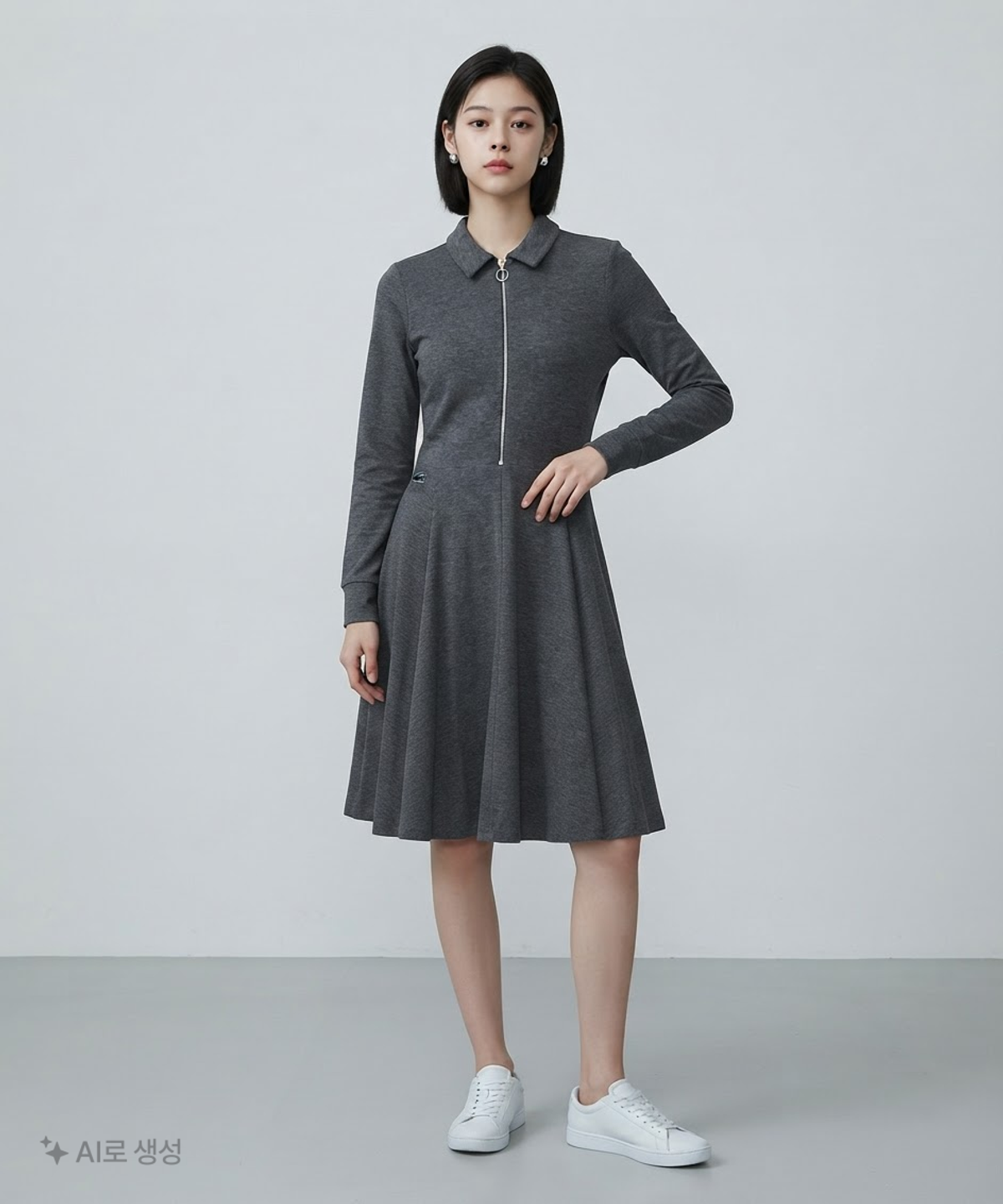 라코스테(LACOSTE) 미디 원피스 36