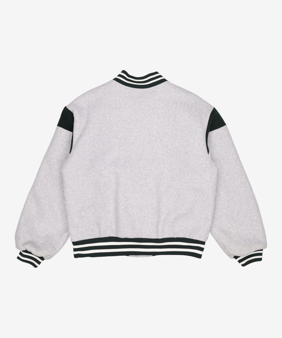 오아이오아이 컬렉션(OIOI COLLECTION) COLOR BLOCK WOOL BASEBALL JACKET [GREY] L