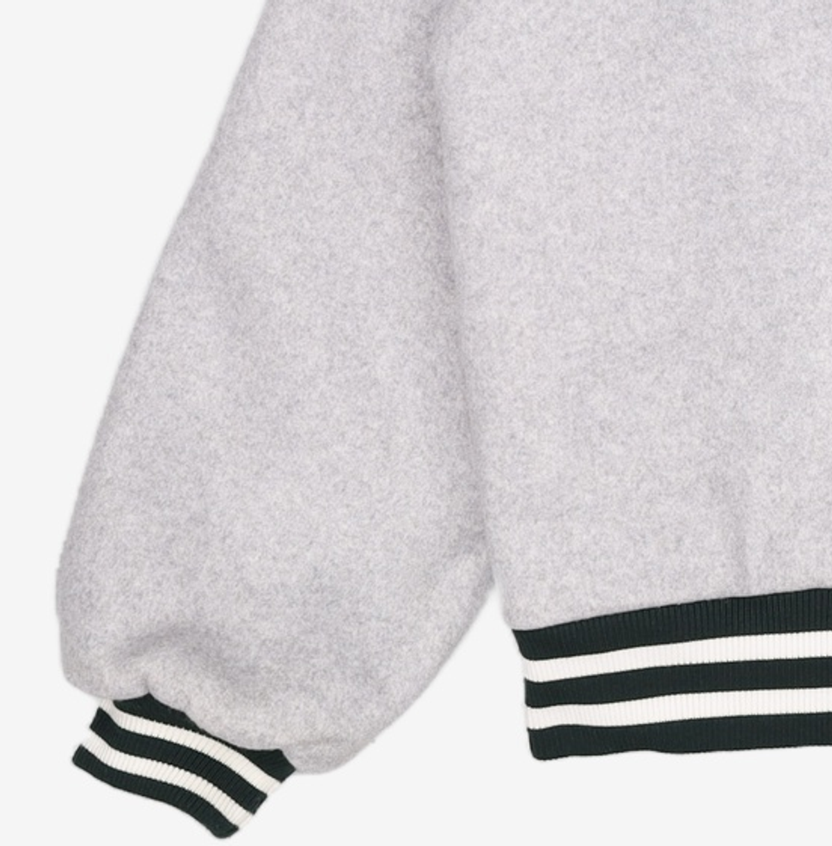오아이오아이 컬렉션(OIOI COLLECTION) COLOR BLOCK WOOL BASEBALL JACKET [GREY] L