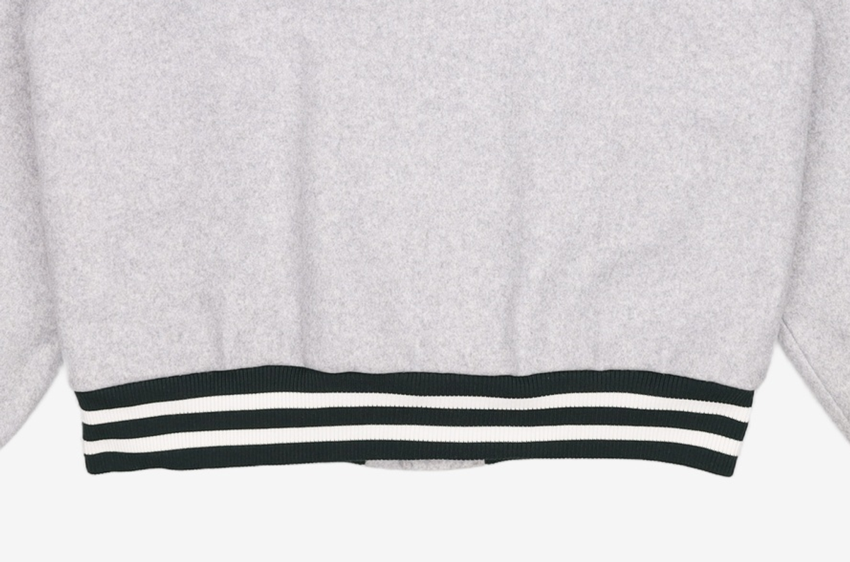 오아이오아이 컬렉션(OIOI COLLECTION) COLOR BLOCK WOOL BASEBALL JACKET [GREY] L