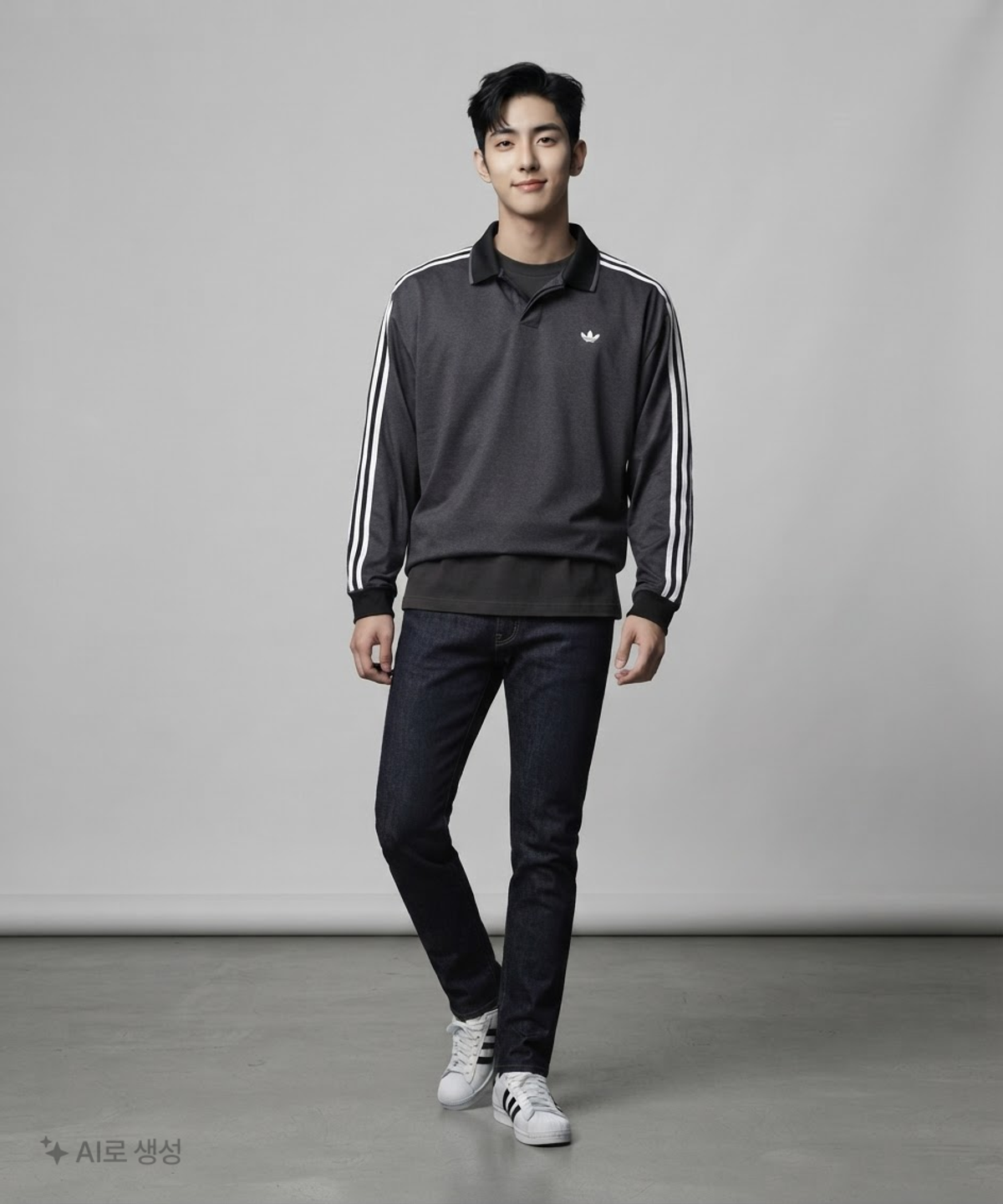 아디다스(ADIDAS) 긴팔 폴로 저지 XL