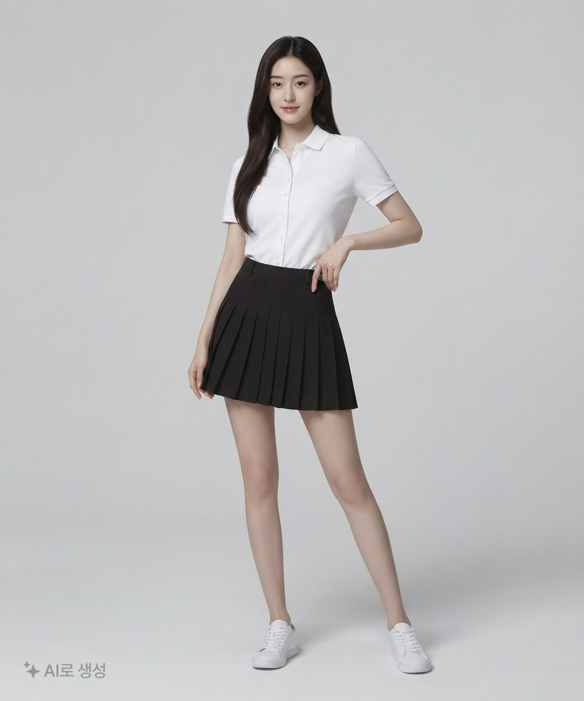 라코스테(LACOSTE) 여성 골프 미드 플리츠 스커트 JF306E-52N 031 32