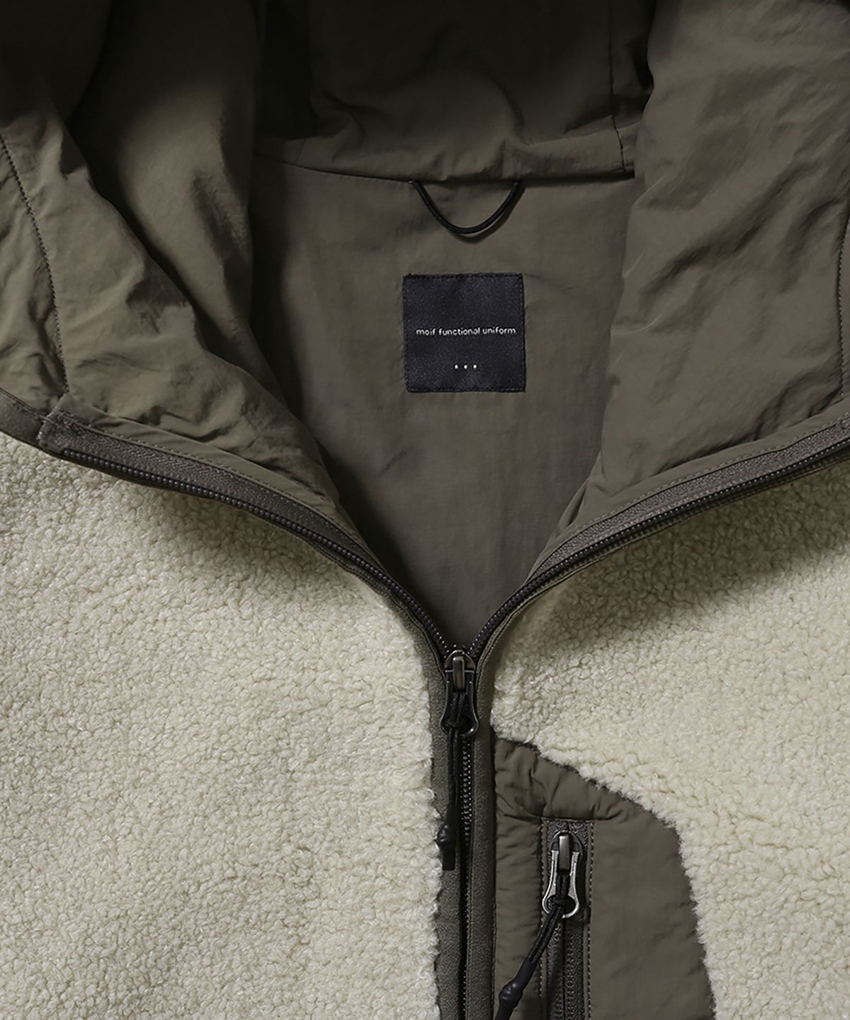 모이프(MOIF) [AW26] HIKER FLEECE HOODIE JUMPER / NATURAL