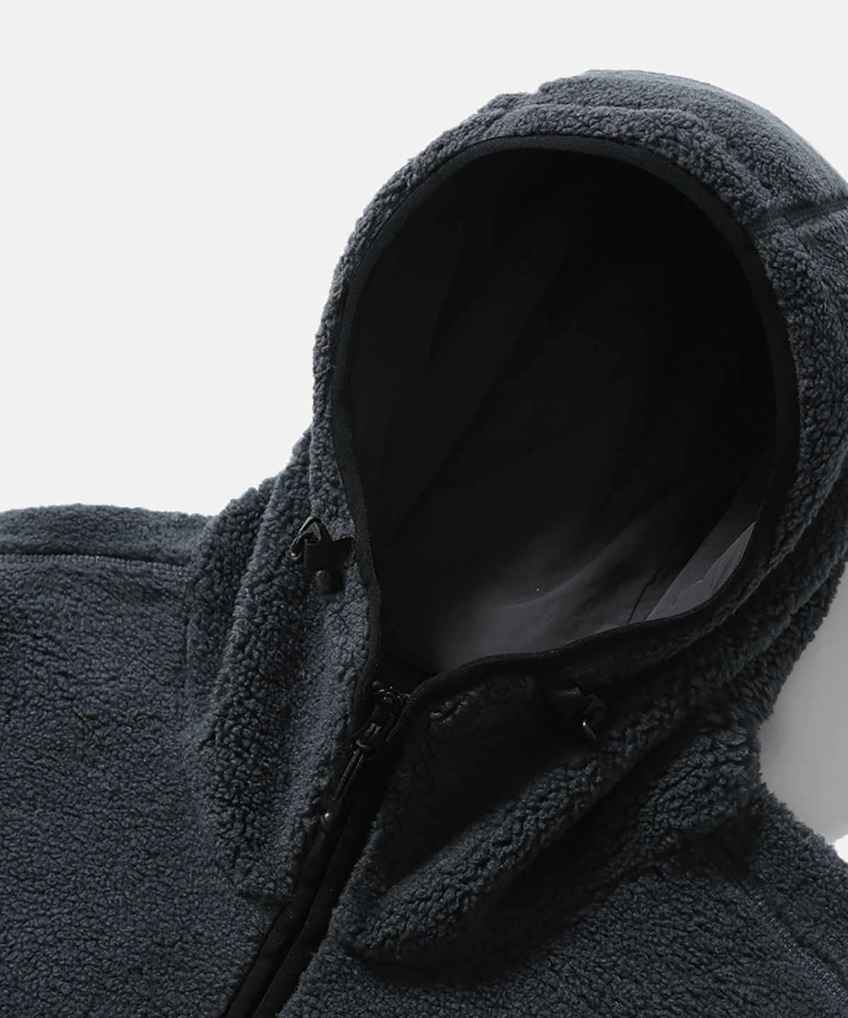 모이프(MOIF) [AW26] HIKER FLEECE HOODIE JUMPER / SLATE GREY
