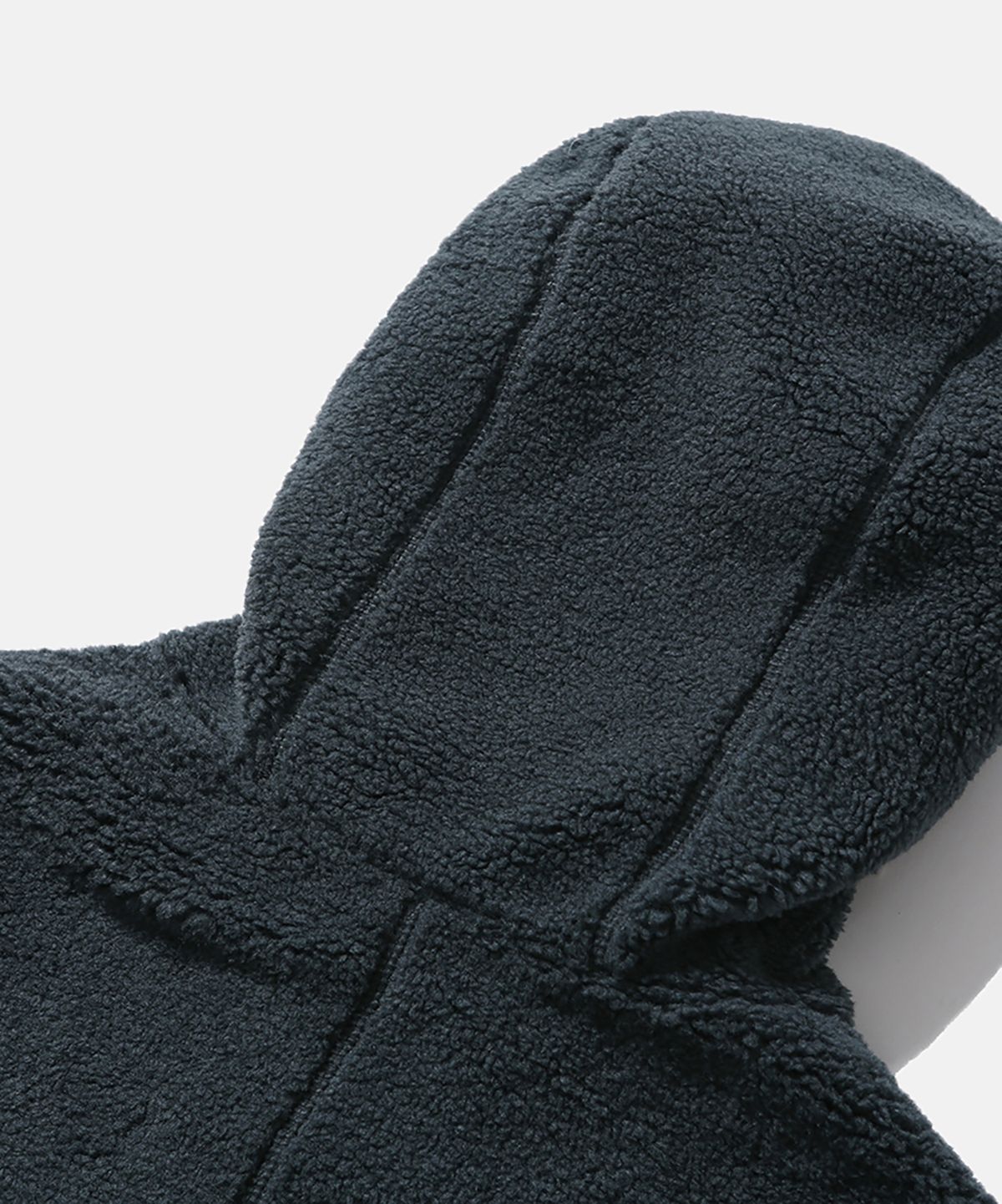 모이프(MOIF) [AW26] HIKER FLEECE HOODIE JUMPER / SLATE GREY