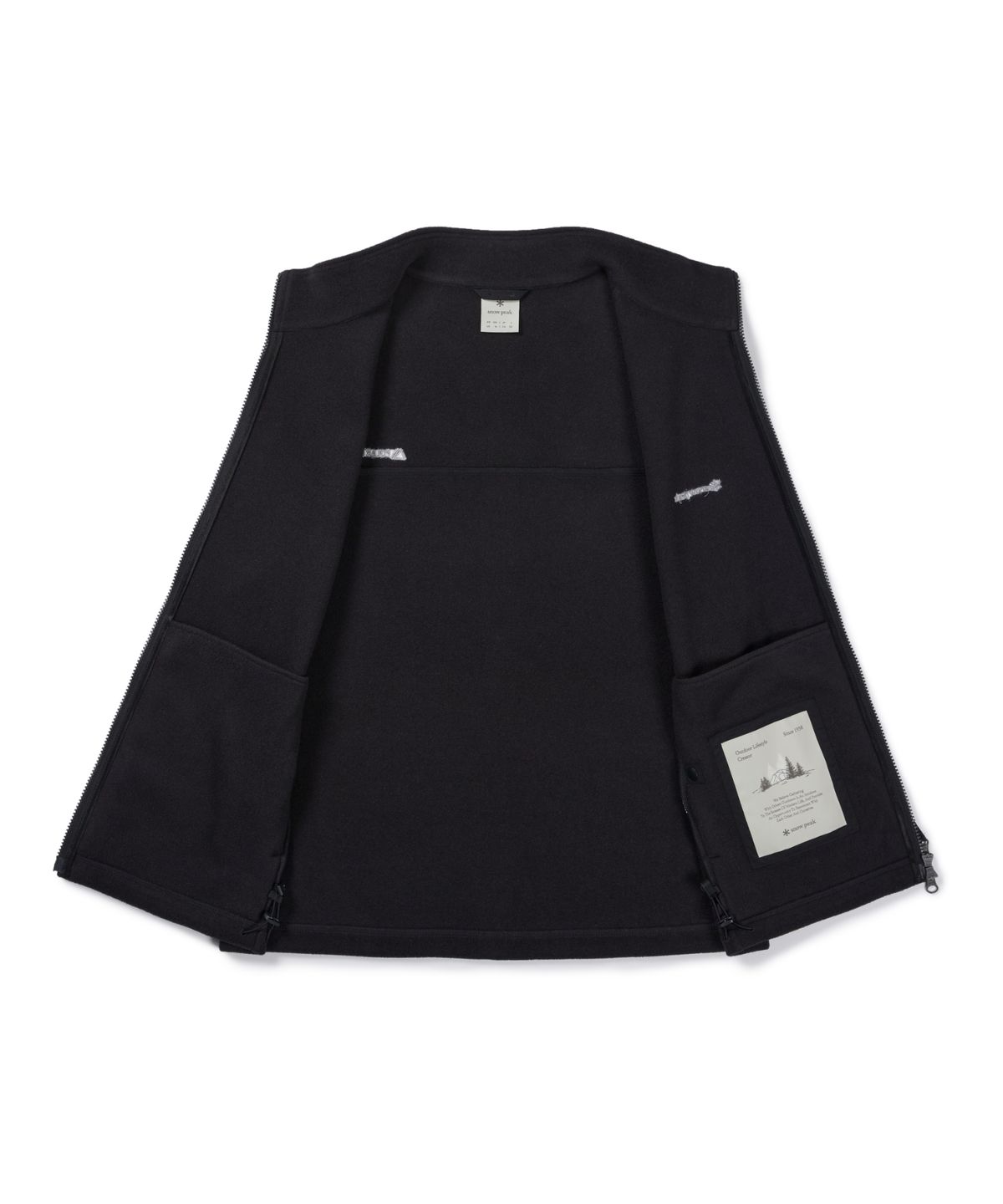 스노우피크 어패럴(SNOWPEAK APPAREL) 폴라텍100 스탠드넥 베스트 (S26WMFVE74) Black