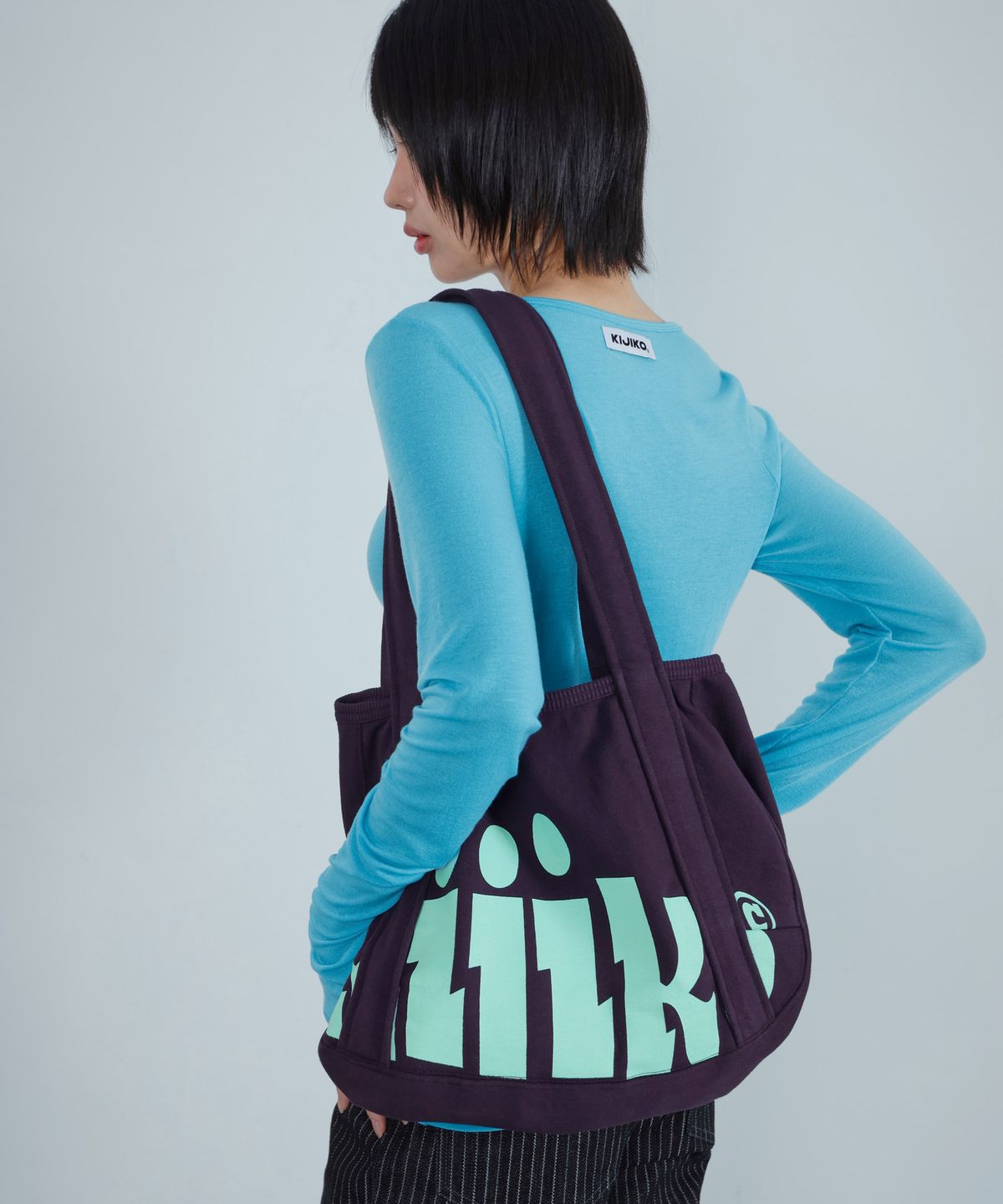 키지코(KIJIKO) Ke907. Easy Slouchy Sweat Bag Purple