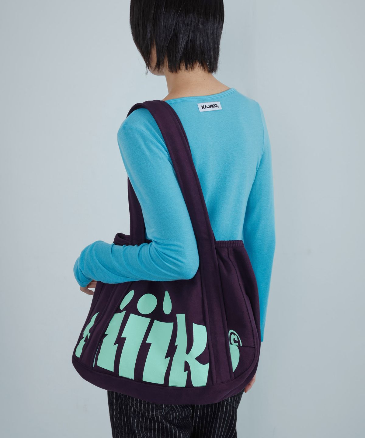 키지코(KIJIKO) Ke907. Easy Slouchy Sweat Bag Purple