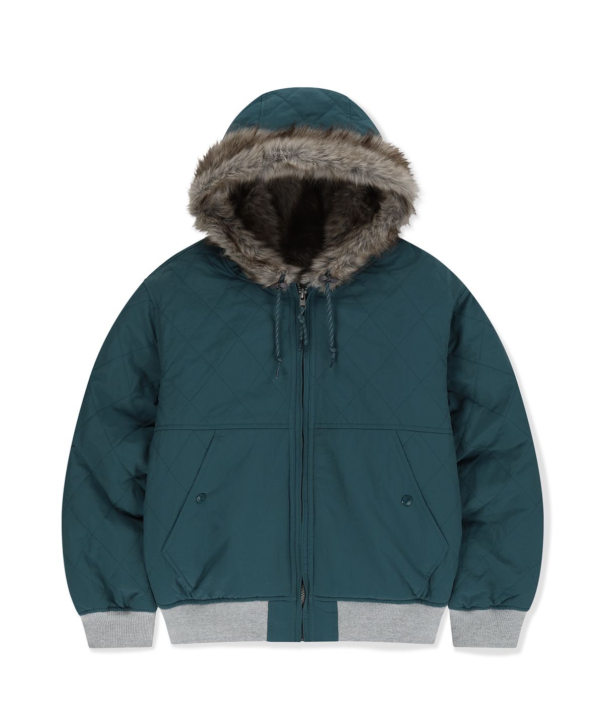 썬러브투어(SUNLOVETOUR) Reversible Faux Fur Jacket Teal