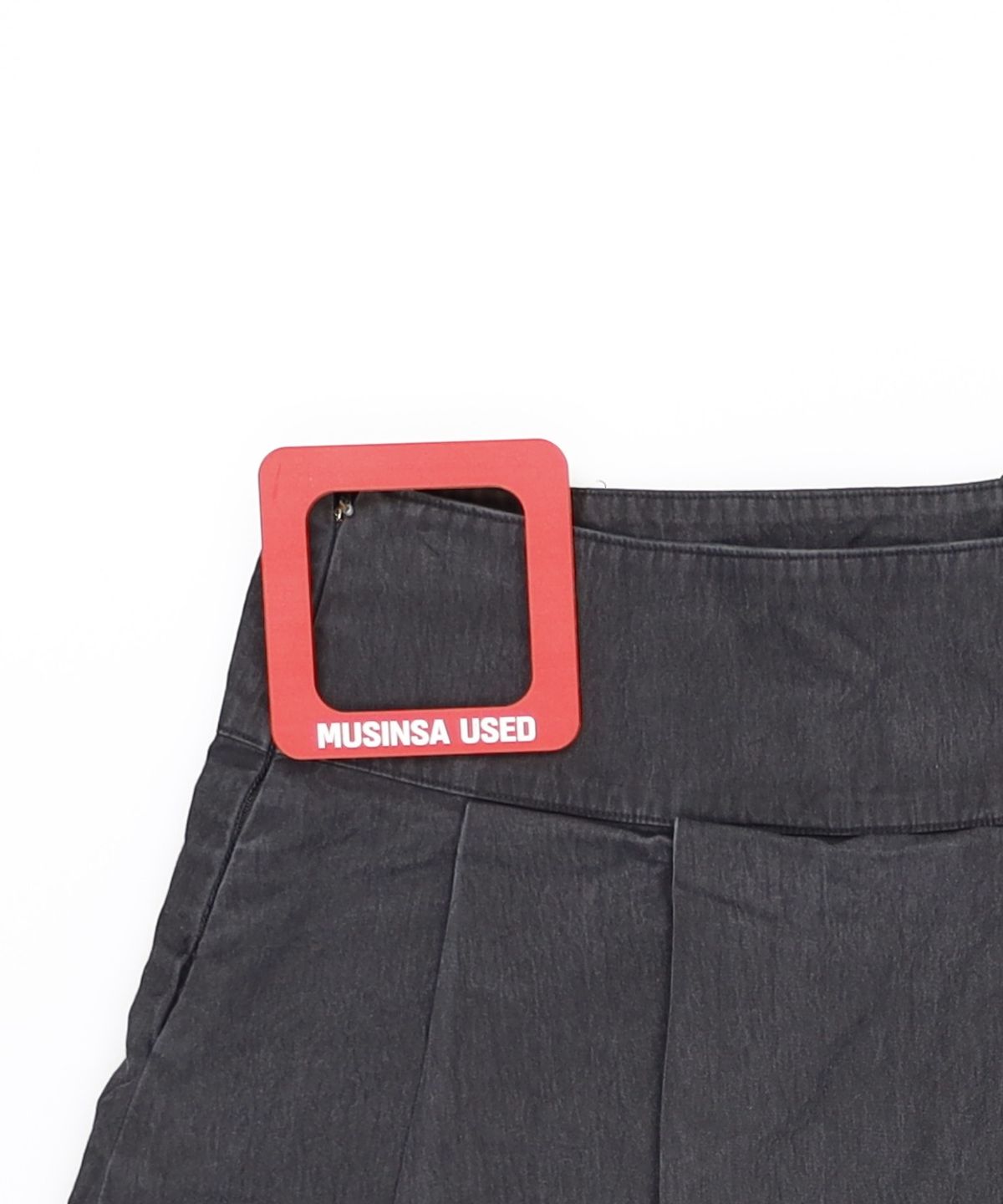미세키서울(MISEKI SEOUL) Waist pocket bag midi skirt LIGHT GREY 2