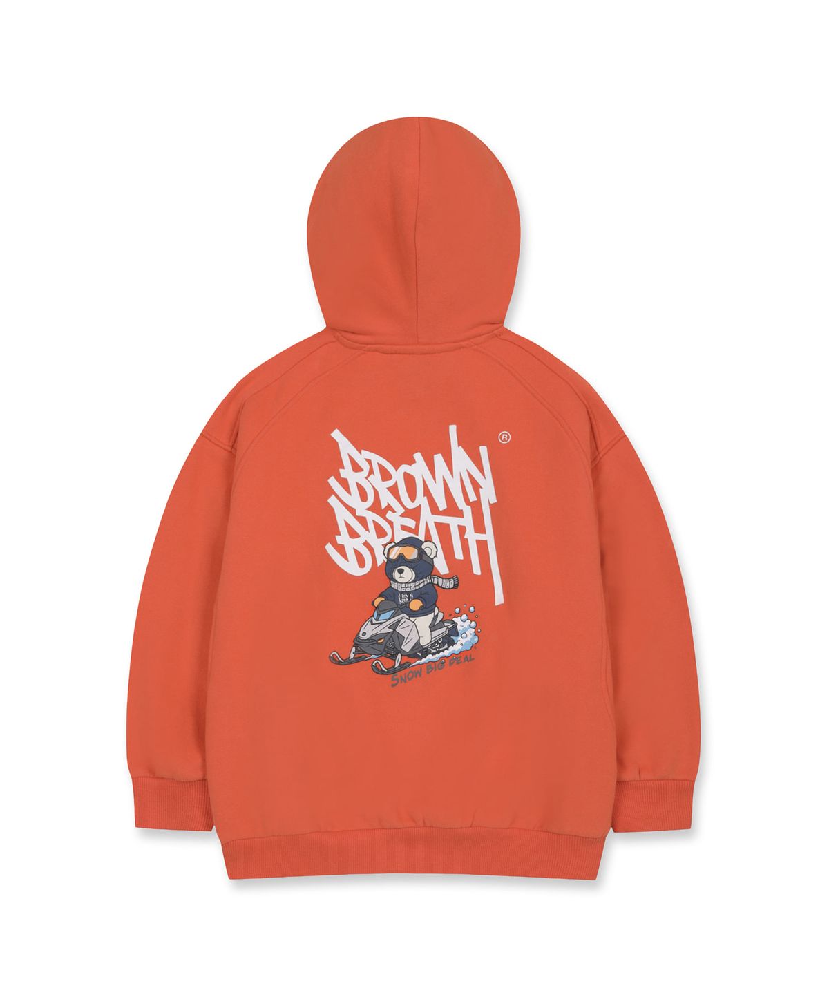 브라운브레스 키즈(BROWNBREATH KIDS) KIDS BEAR TAG HOODIE(기모) - ORANGE
