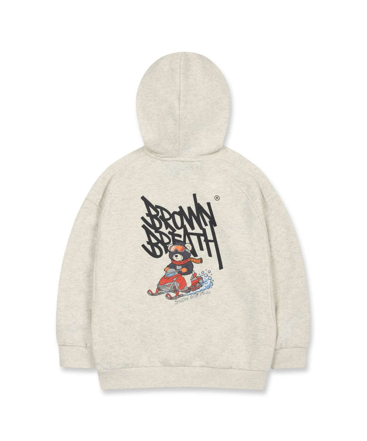브라운브레스 키즈(BROWNBREATH KIDS) KIDS BEAR TAG HOODIE(기모) - OATMEAL