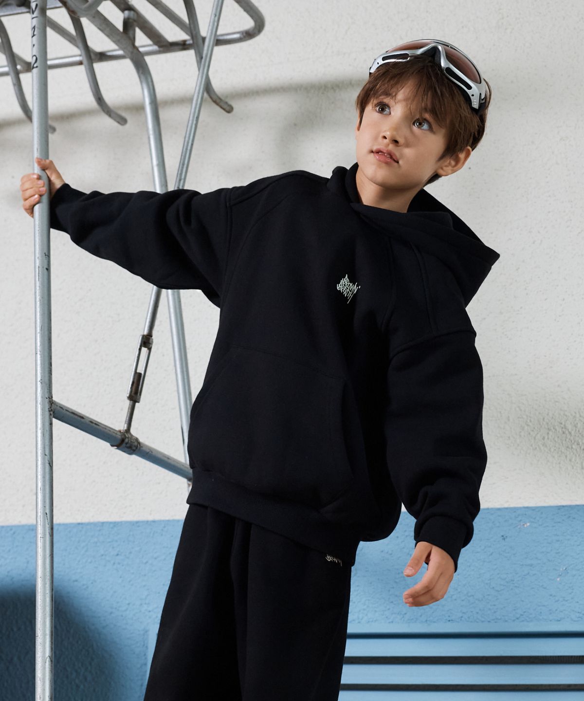 브라운브레스 키즈(BROWNBREATH KIDS) KIDS BEAR TAG HOODIE(기모) - BLACK