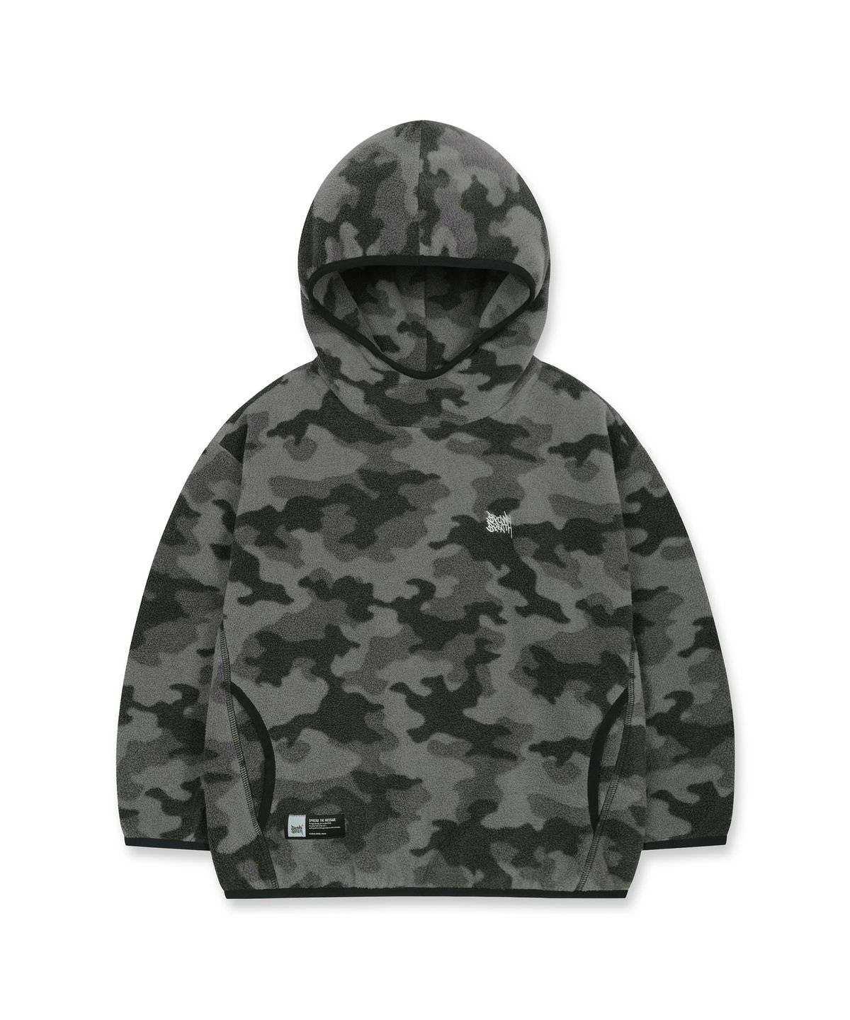 브라운브레스 키즈(BROWNBREATH KIDS) KIDS FLEECE CAMO HOODIE - GREY