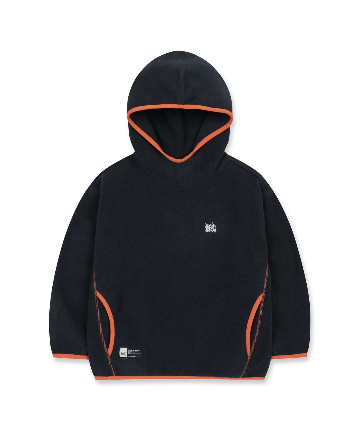 브라운브레스 키즈(BROWNBREATH KIDS) KIDS FLEECE STAMP TAG HOODIE - NAVY