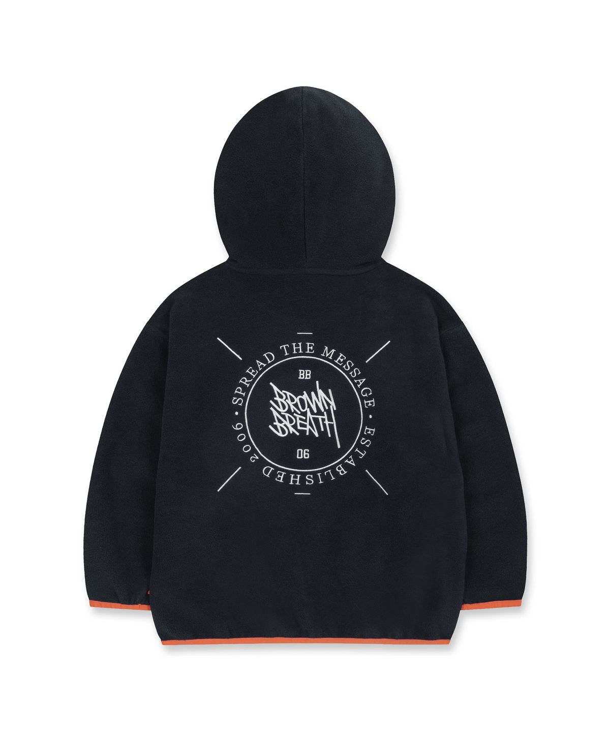 브라운브레스 키즈(BROWNBREATH KIDS) KIDS FLEECE STAMP TAG HOODIE - NAVY
