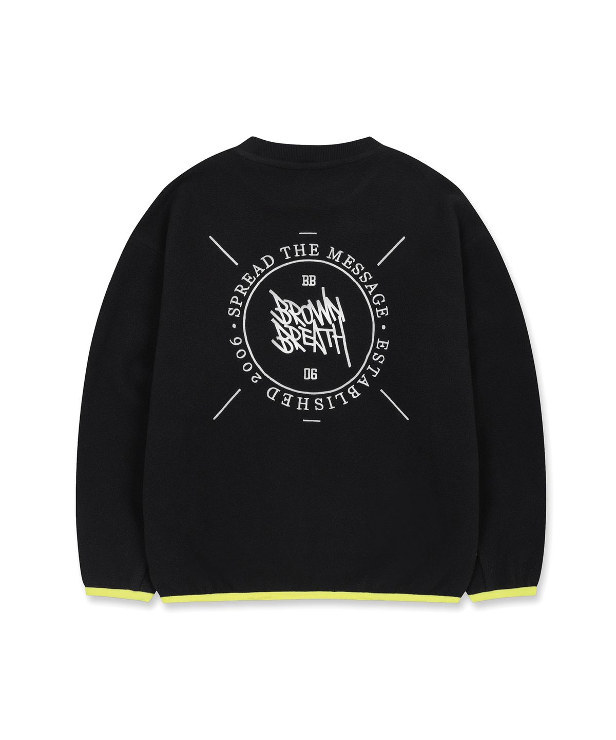 브라운브레스 키즈(BROWNBREATH KIDS) KIDS FLEECE STAMP TAG CREWNECK - BLACK