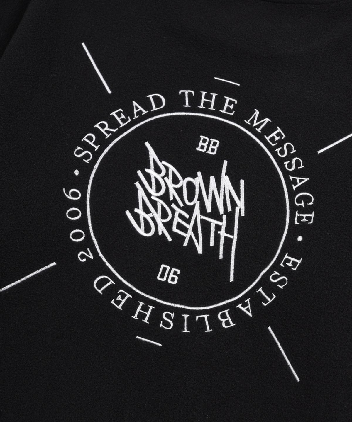 브라운브레스 키즈(BROWNBREATH KIDS) KIDS FLEECE STAMP TAG CREWNECK - BLACK