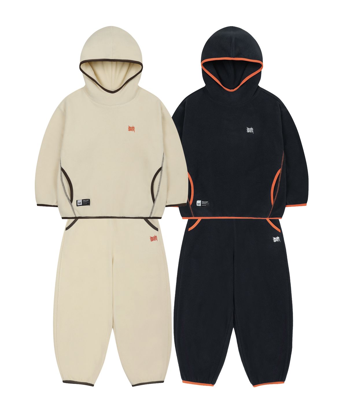브라운브레스 키즈(BROWNBREATH KIDS) KIDS FLEECE STAMP TAG HOODIE SETUP_2COLOR