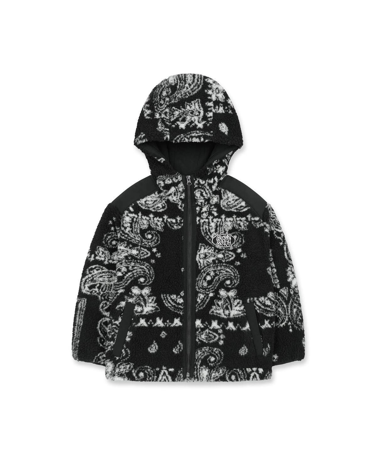 브라운브레스 키즈(BROWNBREATH KIDS) KIDS PAISELY FLEECE  JACKET - BLACK