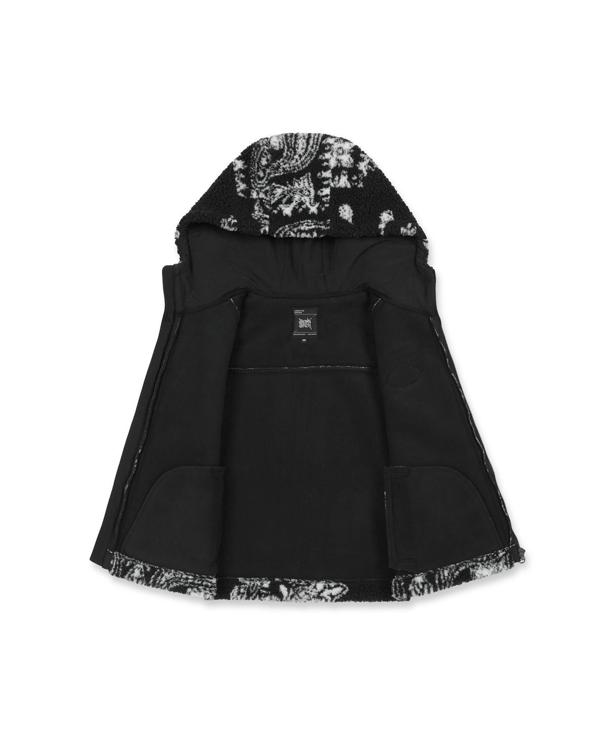 브라운브레스 키즈(BROWNBREATH KIDS) KIDS PAISELY FLEECE  JACKET - BLACK