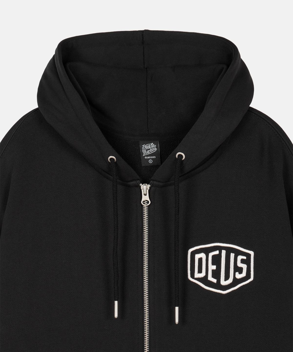 데우스 엑스 마키나(DEUS EX MACHINA) Seoul College Address Zip Hoodie_Black