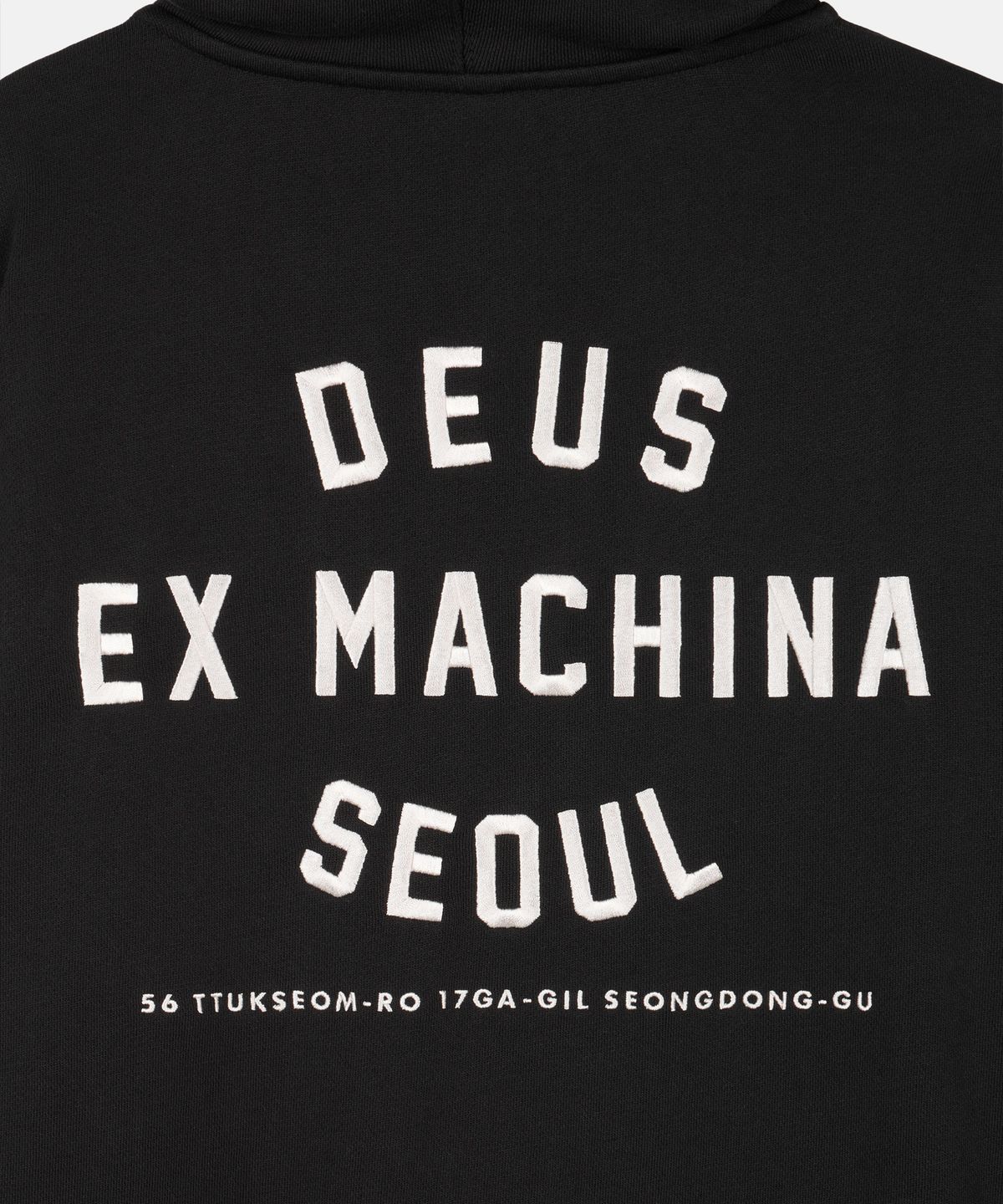 데우스 엑스 마키나(DEUS EX MACHINA) Seoul College Address Zip Hoodie_Black