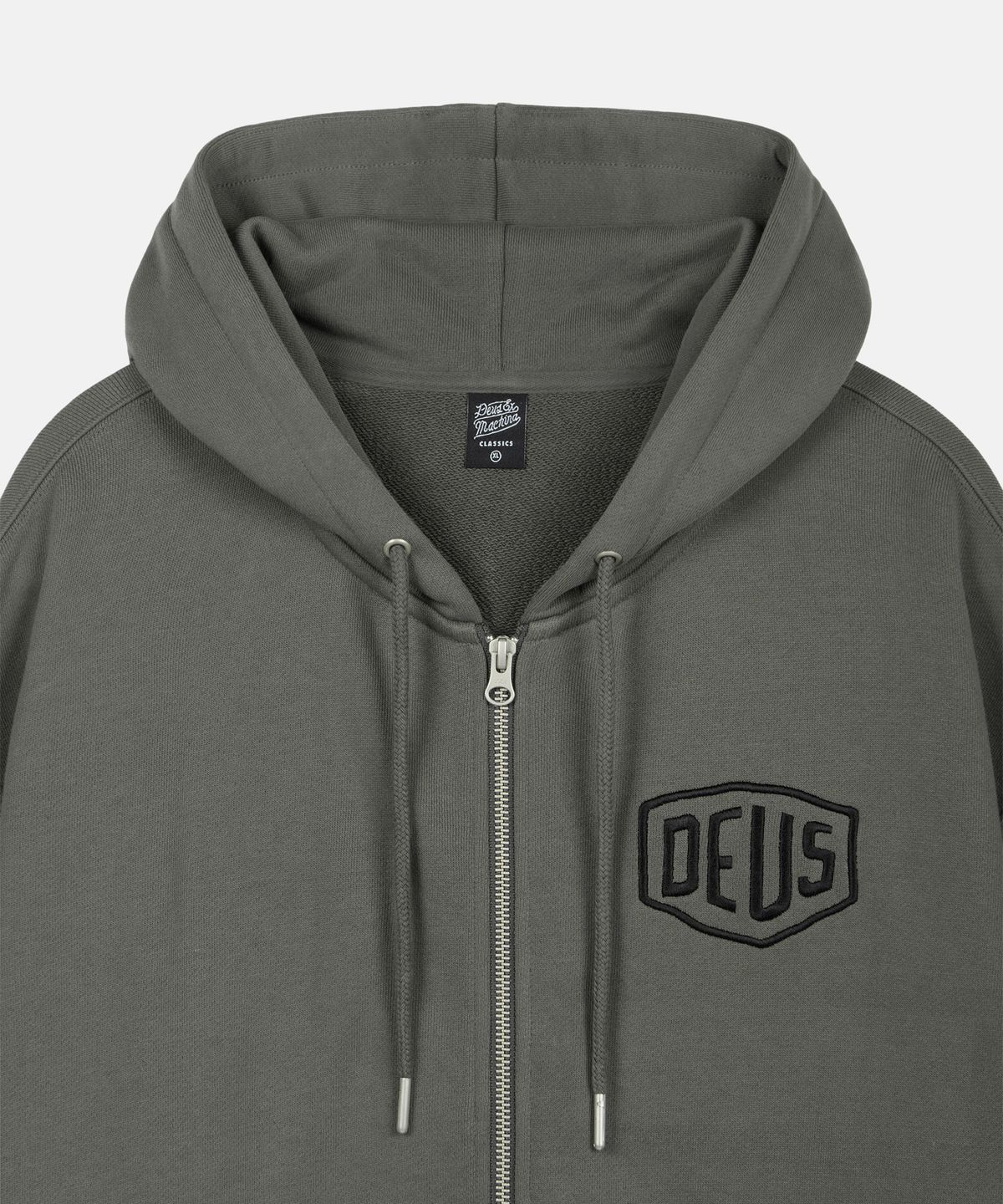 데우스 엑스 마키나(DEUS EX MACHINA) Seoul College Address Zip Hoodie_Charcoal