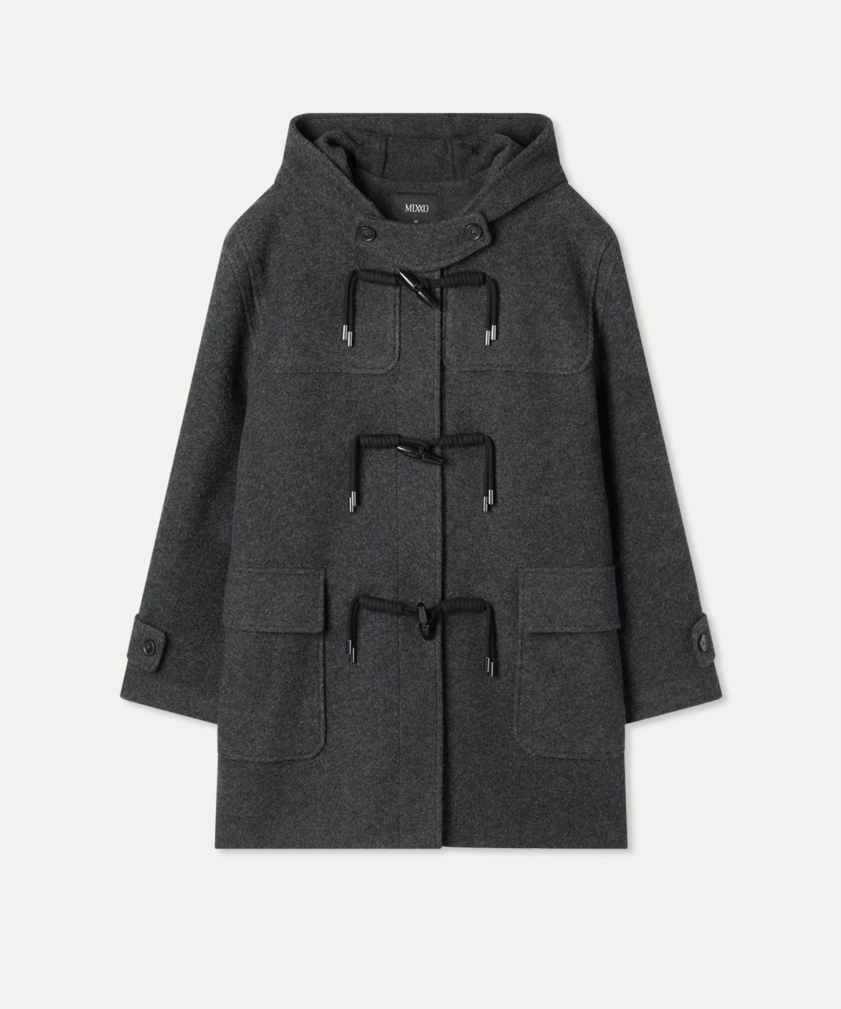 미쏘(MIXXO) 울블렌디드 장식 하프코트_MIWJHH111G
