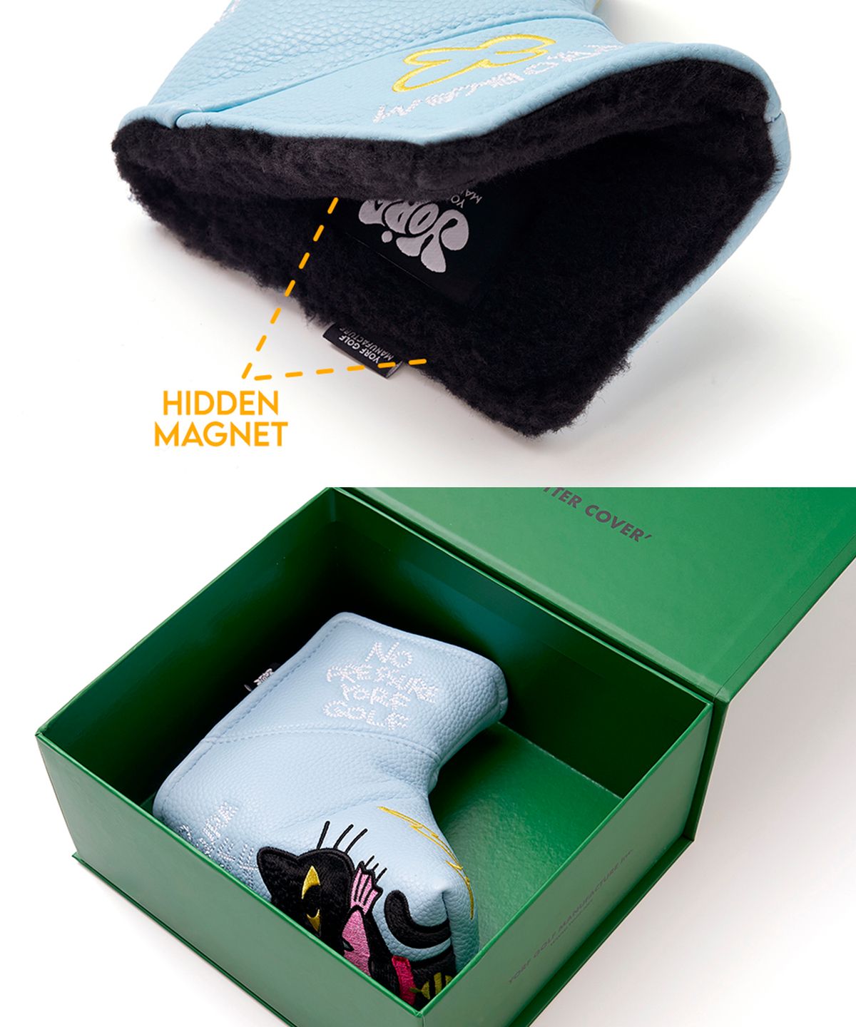 욜프(YORF) YORF PUTTER COVER BLACK PANTHER BLADE 욜프 퍼터커버 블랙팬서 블레이드