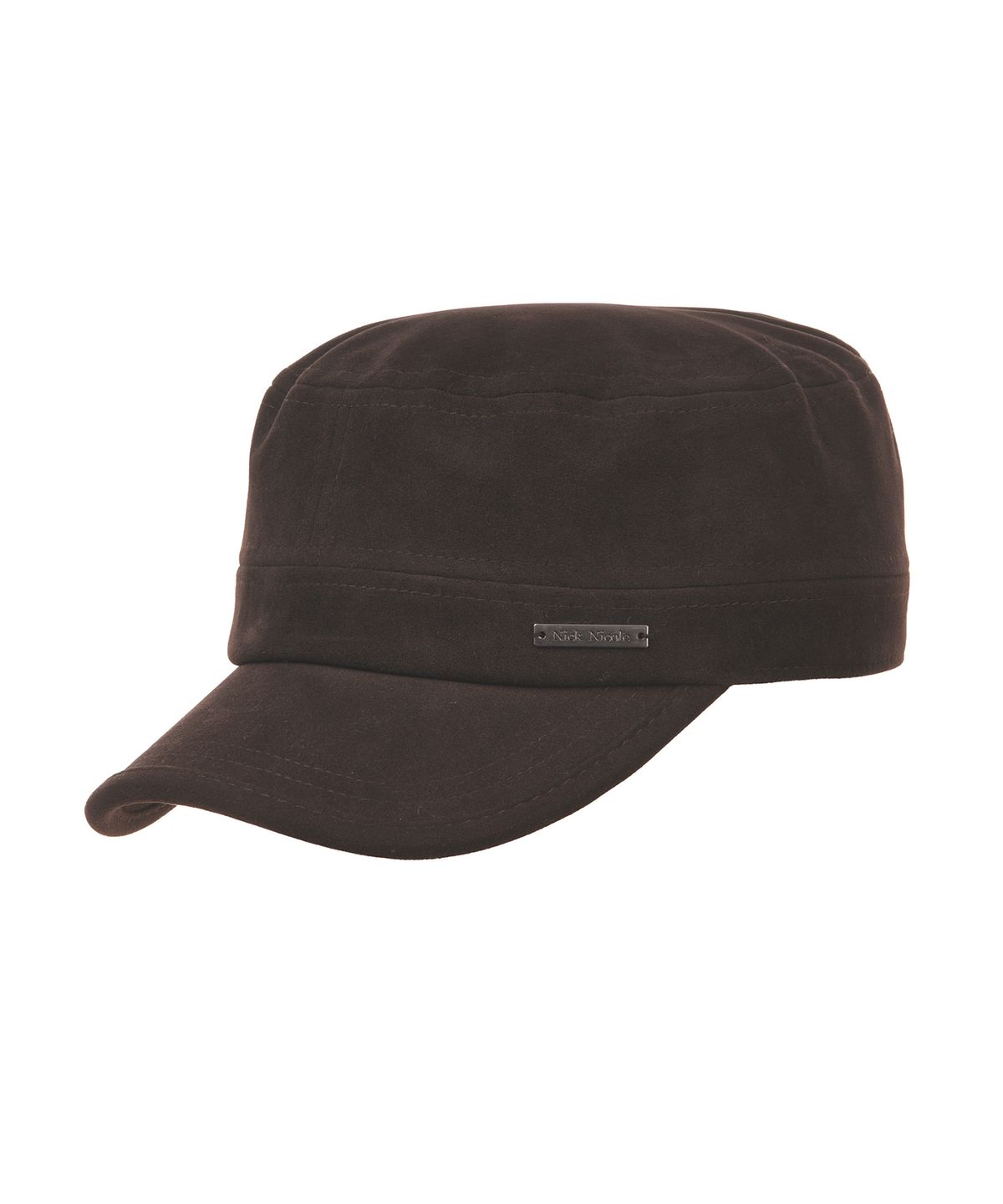 닉앤니콜(NICK&NICOLE) SUEDE MILITARY CAP_BROWN