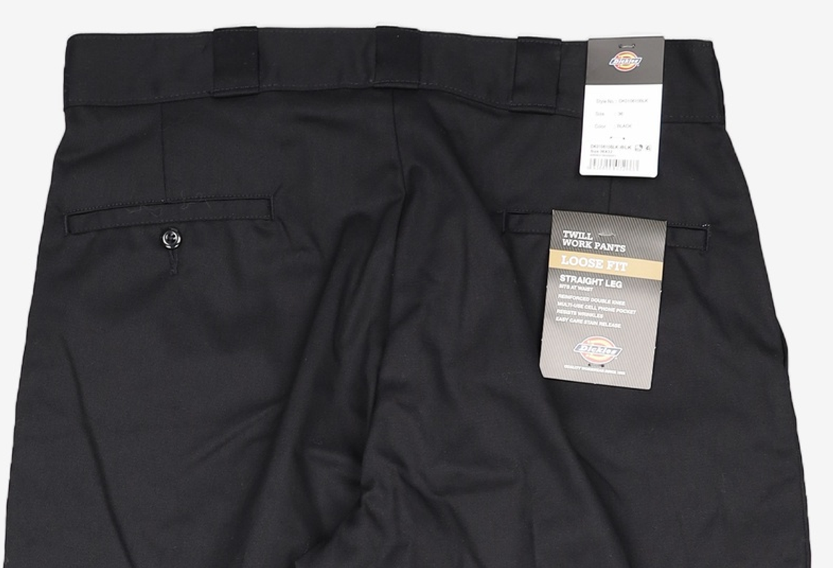 디키즈(DICKIES) 더블니 85283 루즈핏 워크팬츠 Black 36X32
