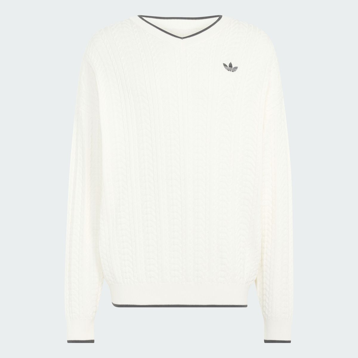 아디다스(ADIDAS) 케이블 니트 브이-넥 스웨터 KR9768