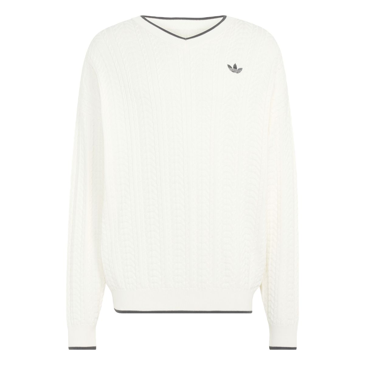 아디다스(ADIDAS) 케이블 니트 브이-넥 스웨터 KR9768