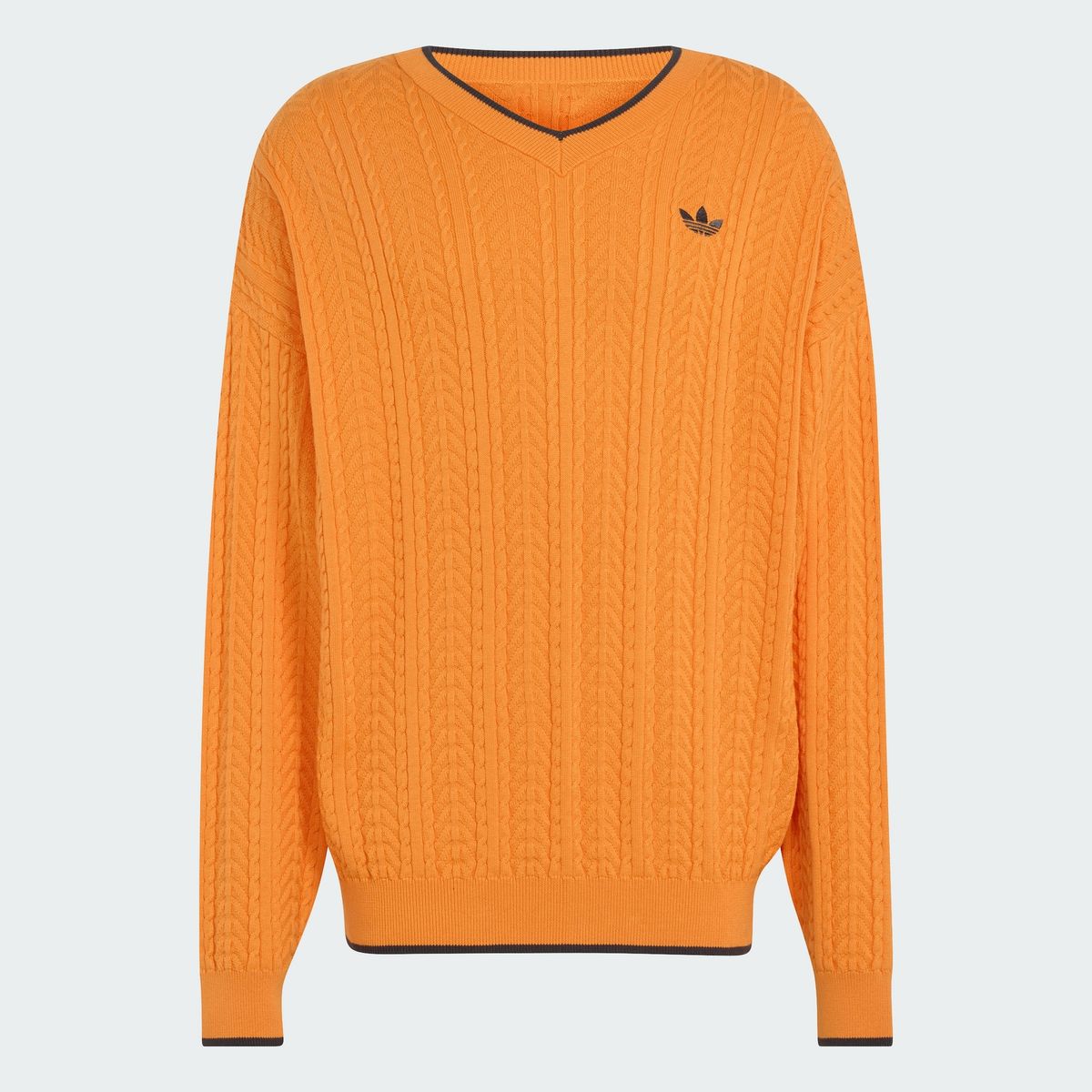 아디다스(ADIDAS) 케이블 니트 브이-넥 스웨터 KR6506