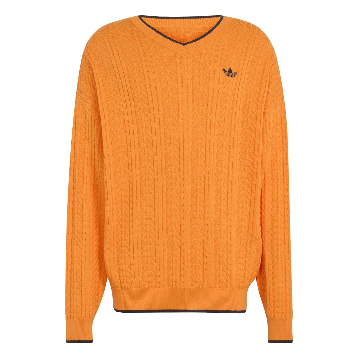 아디다스(ADIDAS) 케이블 니트 브이-넥 스웨터 KR6506