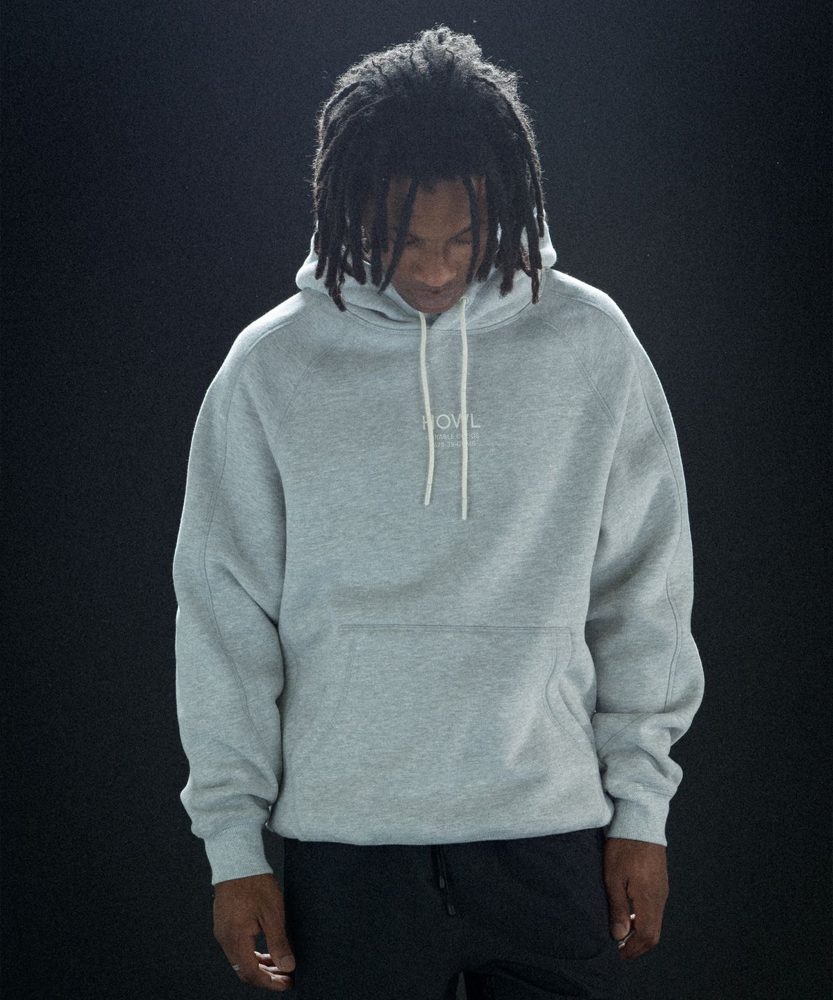 하울 서플라이(HOWL SUPPLY) DWR 로고 후디 헤더 그레이 26/27