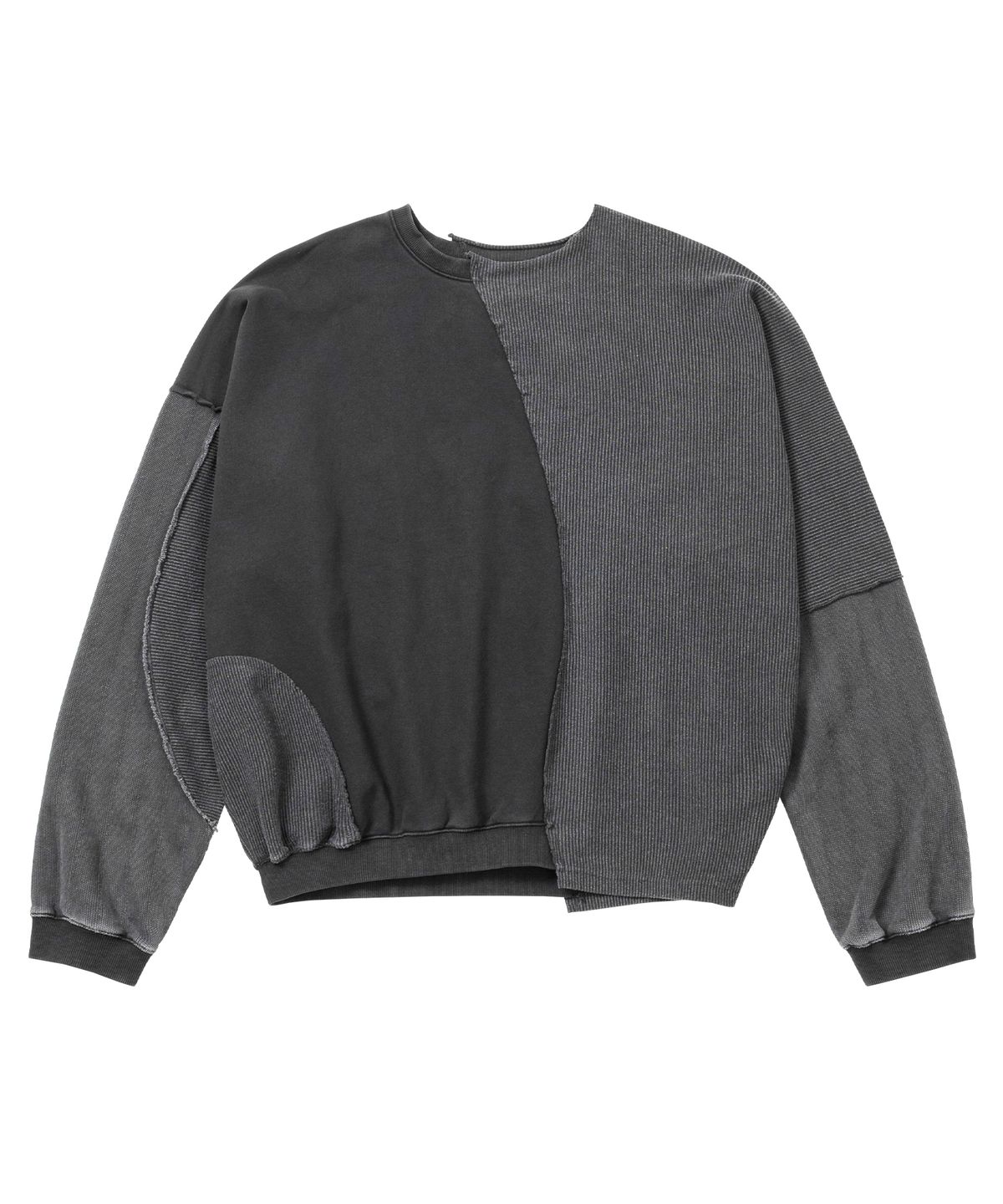 아조바이아조(AJOBYAJO) [KOIN] Pigment Triple Terry Sweatshirt [CHARCOAL]