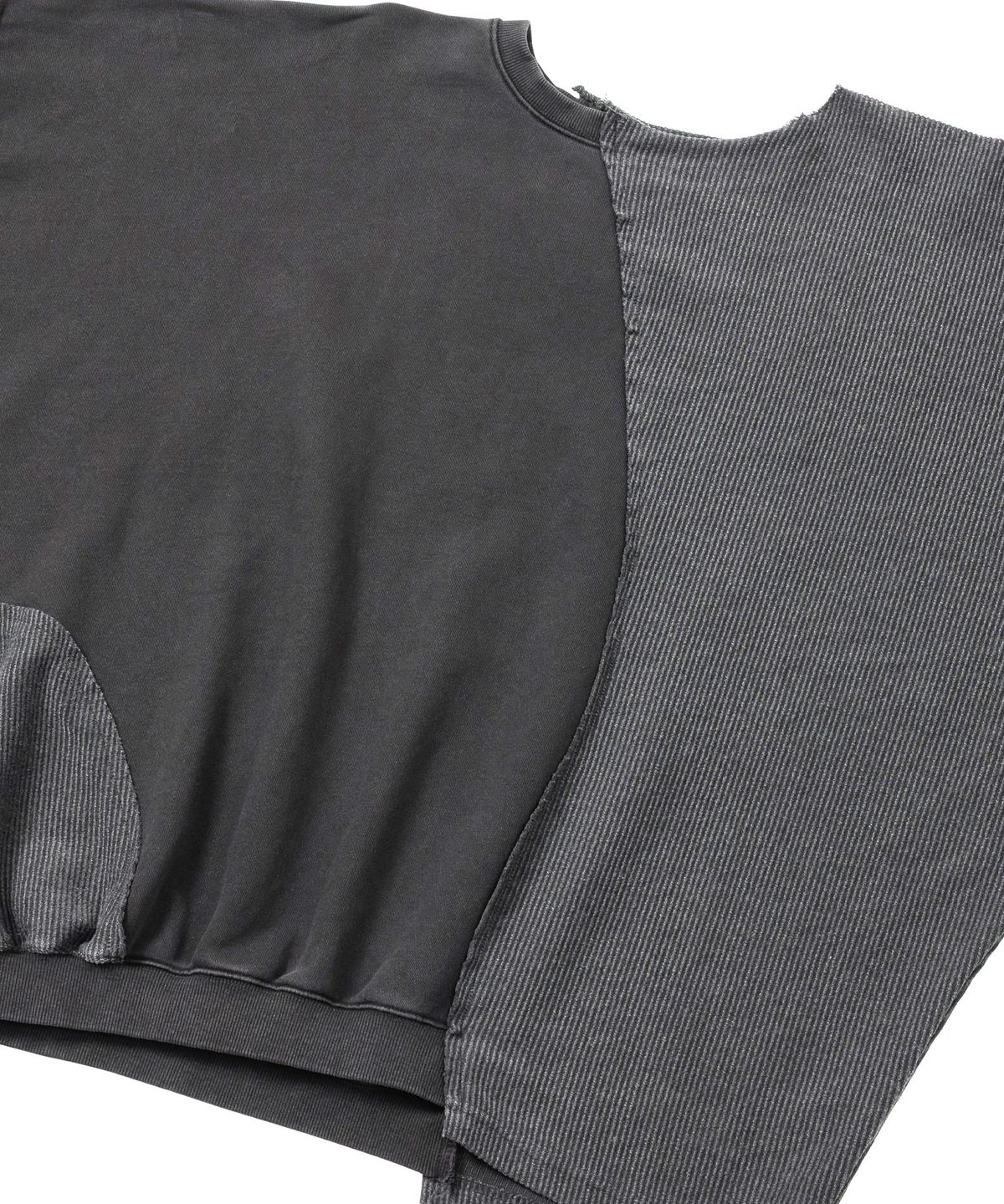 아조바이아조(AJOBYAJO) [KOIN] Pigment Triple Terry Sweatshirt [CHARCOAL]